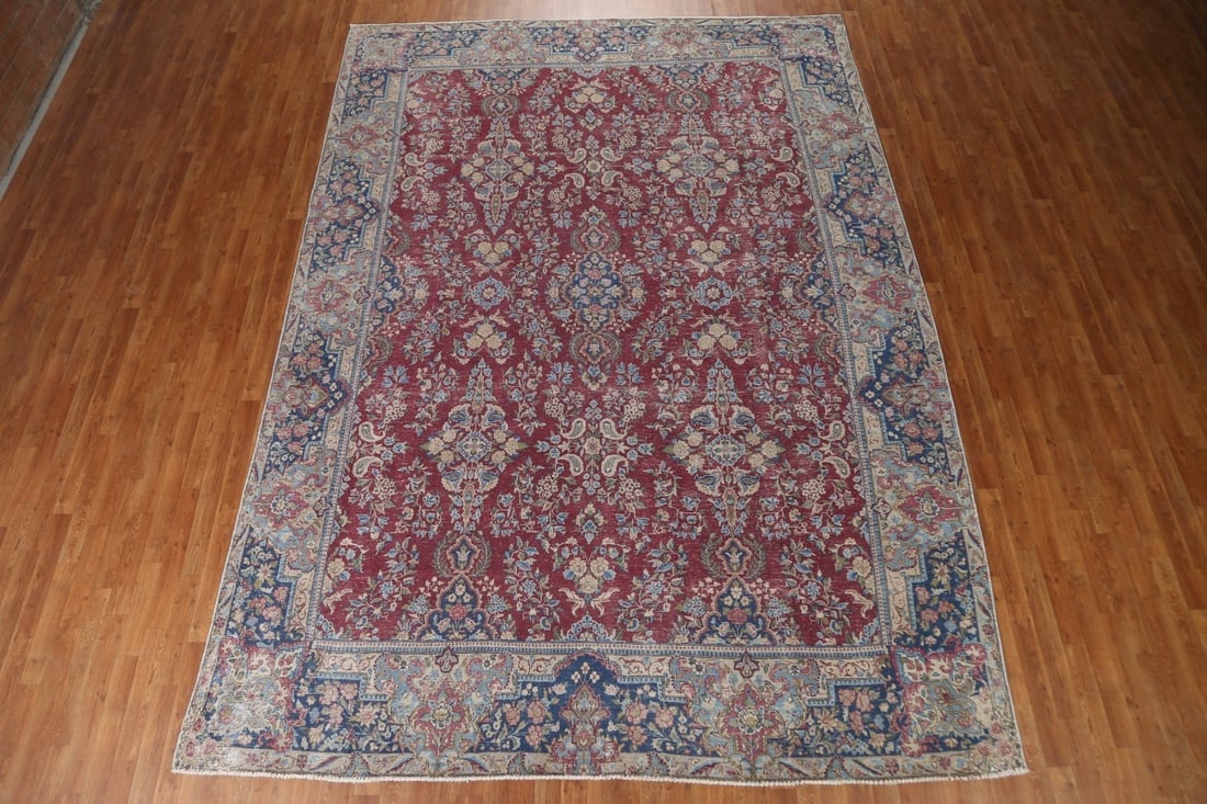 Antique Vegetable Dye Kerman Persian Area Rug 9x13 - 3