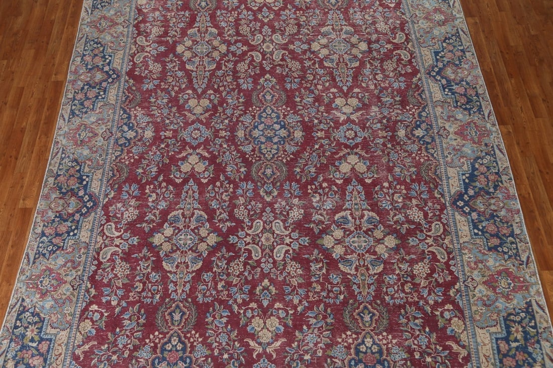 Antique Vegetable Dye Kerman Persian Area Rug 9x13 - 4