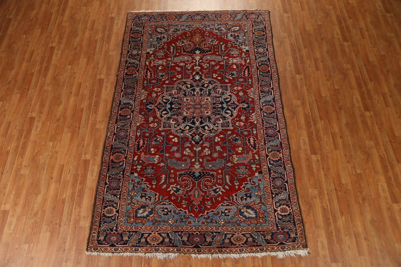 Antique Vegetable Dye Heriz Serapi Persian Area Rug 6x10 - 20