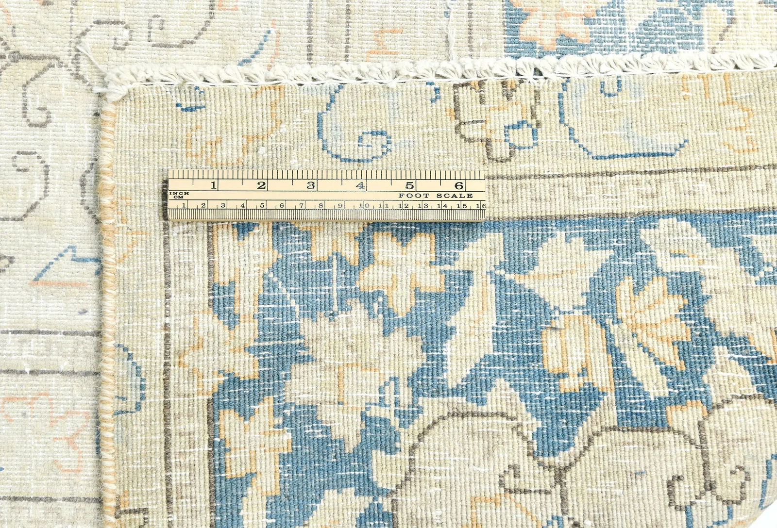 Antique Muted Rust Floral 9X13 Distressed Vintage Oriental Rug - 10