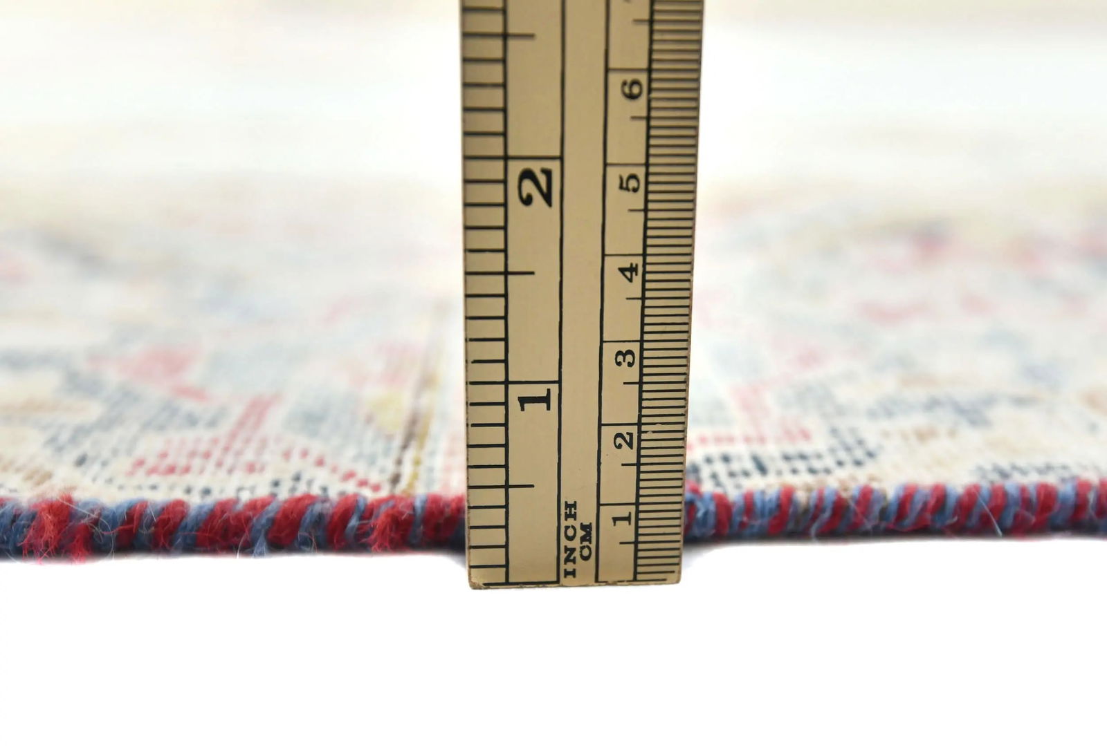 Muted Light Blue Floral 8X11 Distressed Vintage Oriental Rug - 9