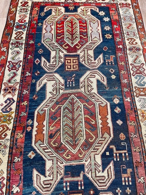 Antique lenkoran Caucasian Runner-3246 - 5