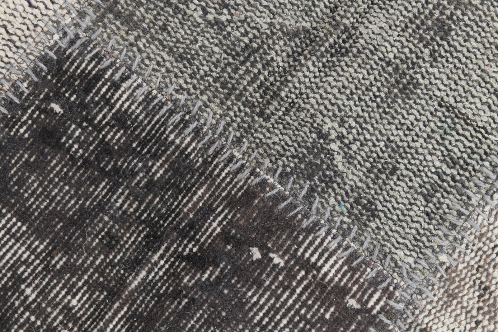 5'8'' x 8'1'' Handmade Vintage Wool Patchwork Rug - 304 - 10