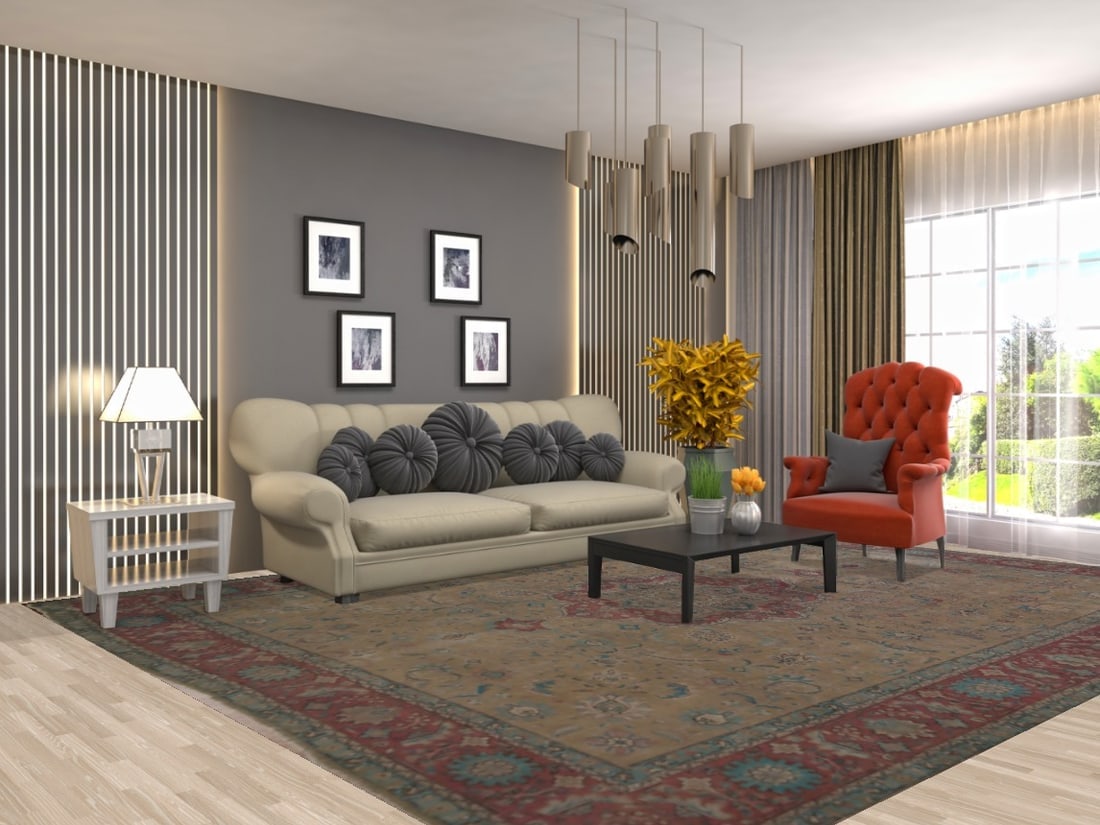 Antique Brown Tabriz Persian Area Rug 10x13 - 2