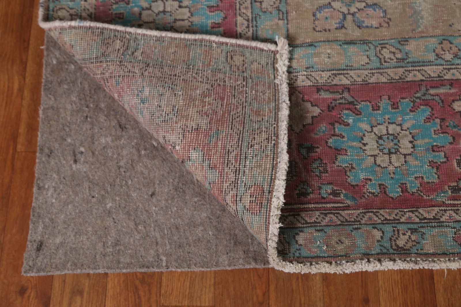 Antique Brown Tabriz Persian Area Rug 10x13 - 8