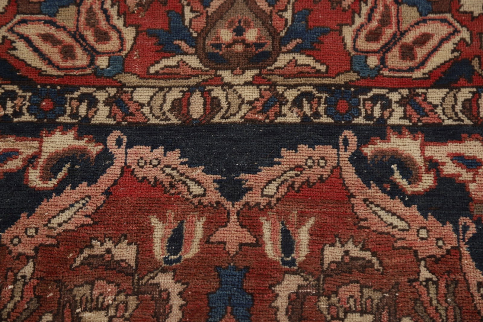 Antique Floral Bakhtiari Persian Area Rug 7x9 - 11