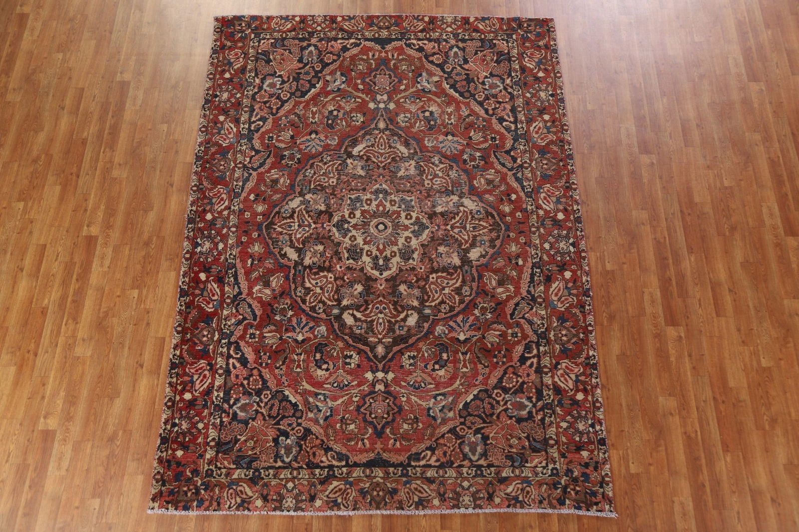 Antique Floral Bakhtiari Persian Area Rug 7x9 - 3