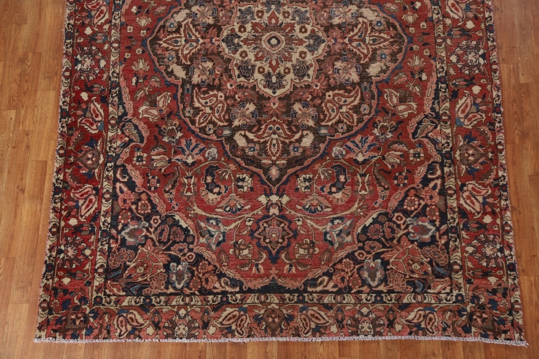Antique Floral Bakhtiari Persian Area Rug 7x9 - 6