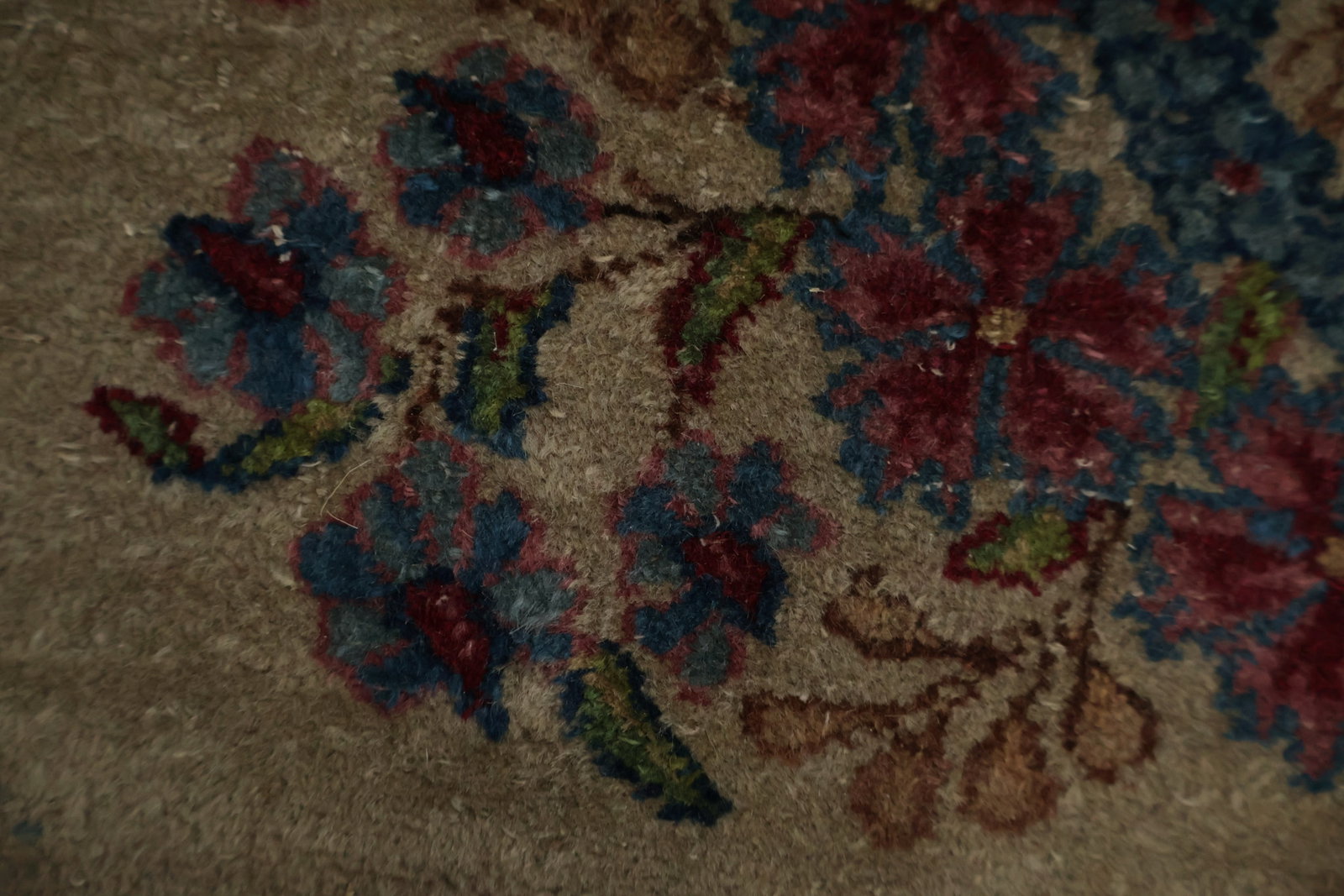 Antique Vegetable Dye Kerman Persian Runner Rug 3x19 - 13