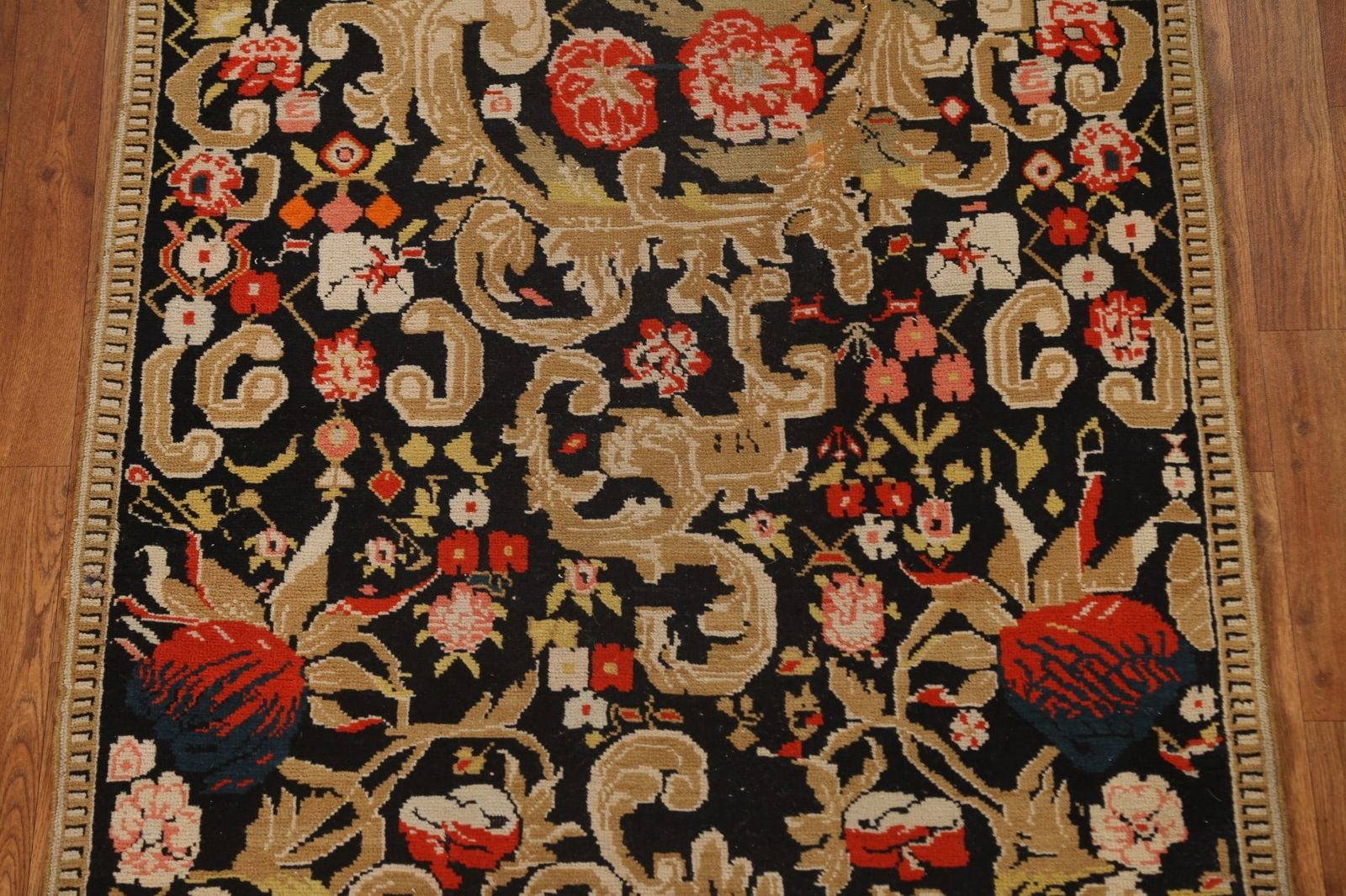 Antique Vegetable Dye Karabakh Runner Rug 3x13 - 6