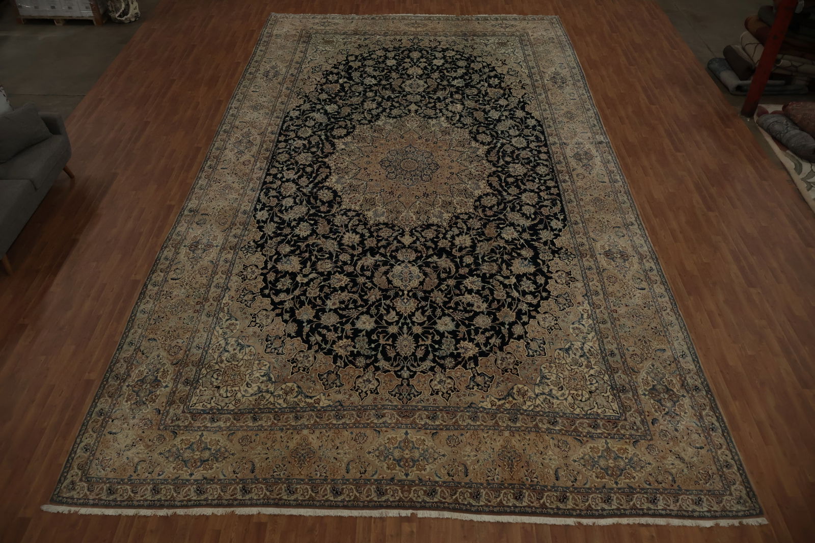 Antique Vegetable Dye Nain Persian Large Rug 13x24 - 4