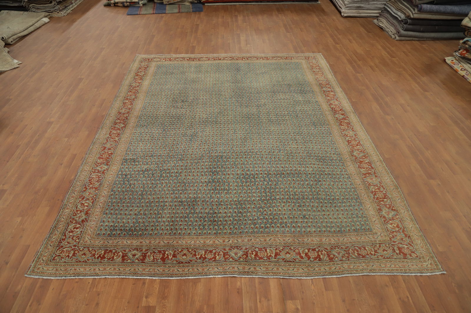 Antique Vegetable Dye Mahal Persian Area Rug 9x11 - 2
