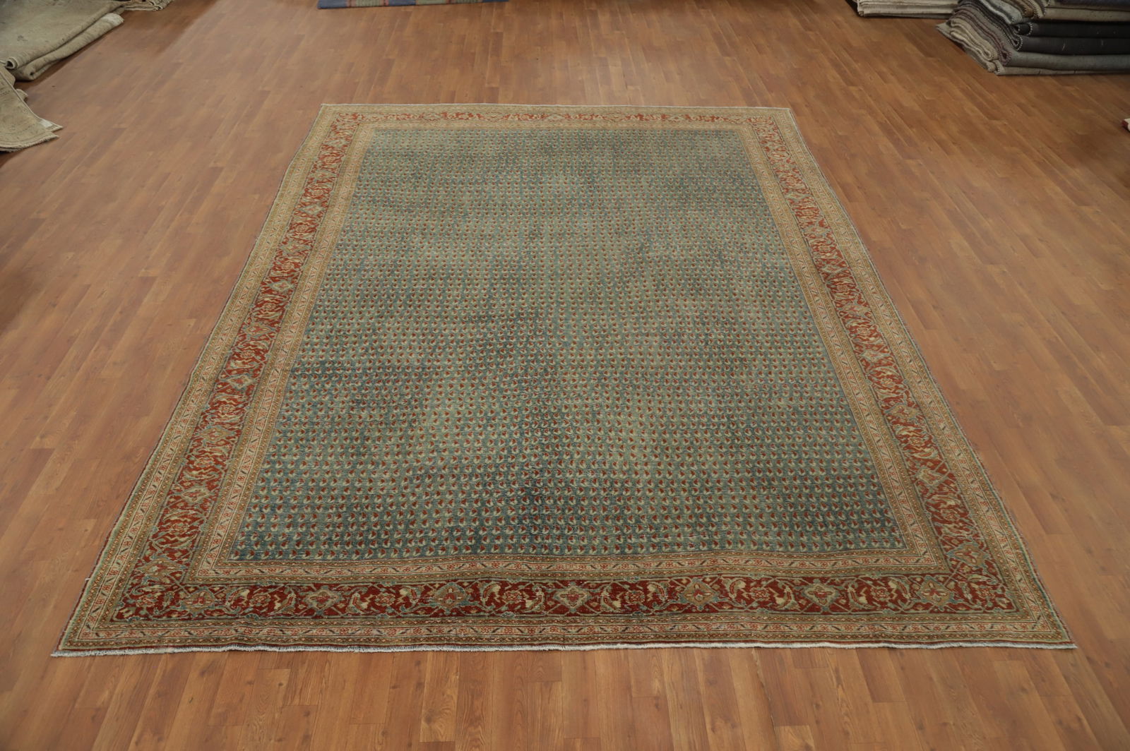 Antique Vegetable Dye Mahal Persian Area Rug 9x11 - 4