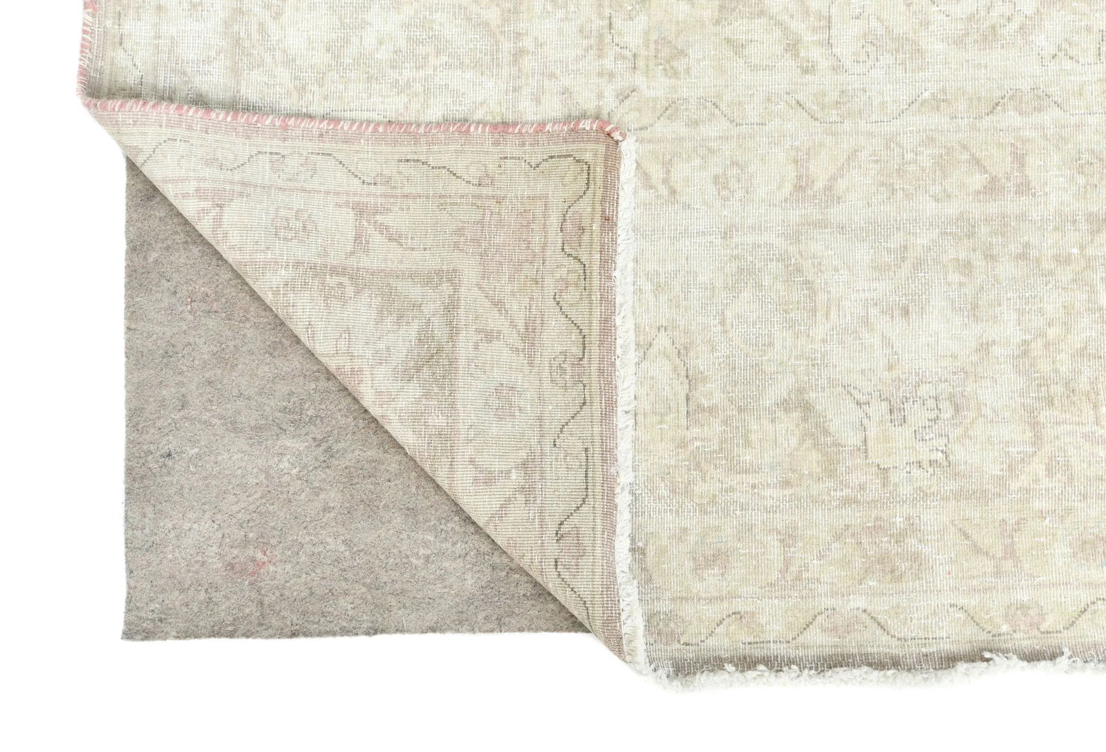 Antique Muted Brown Floral 8X11 Distressed Vintage Oriental Rug - 12