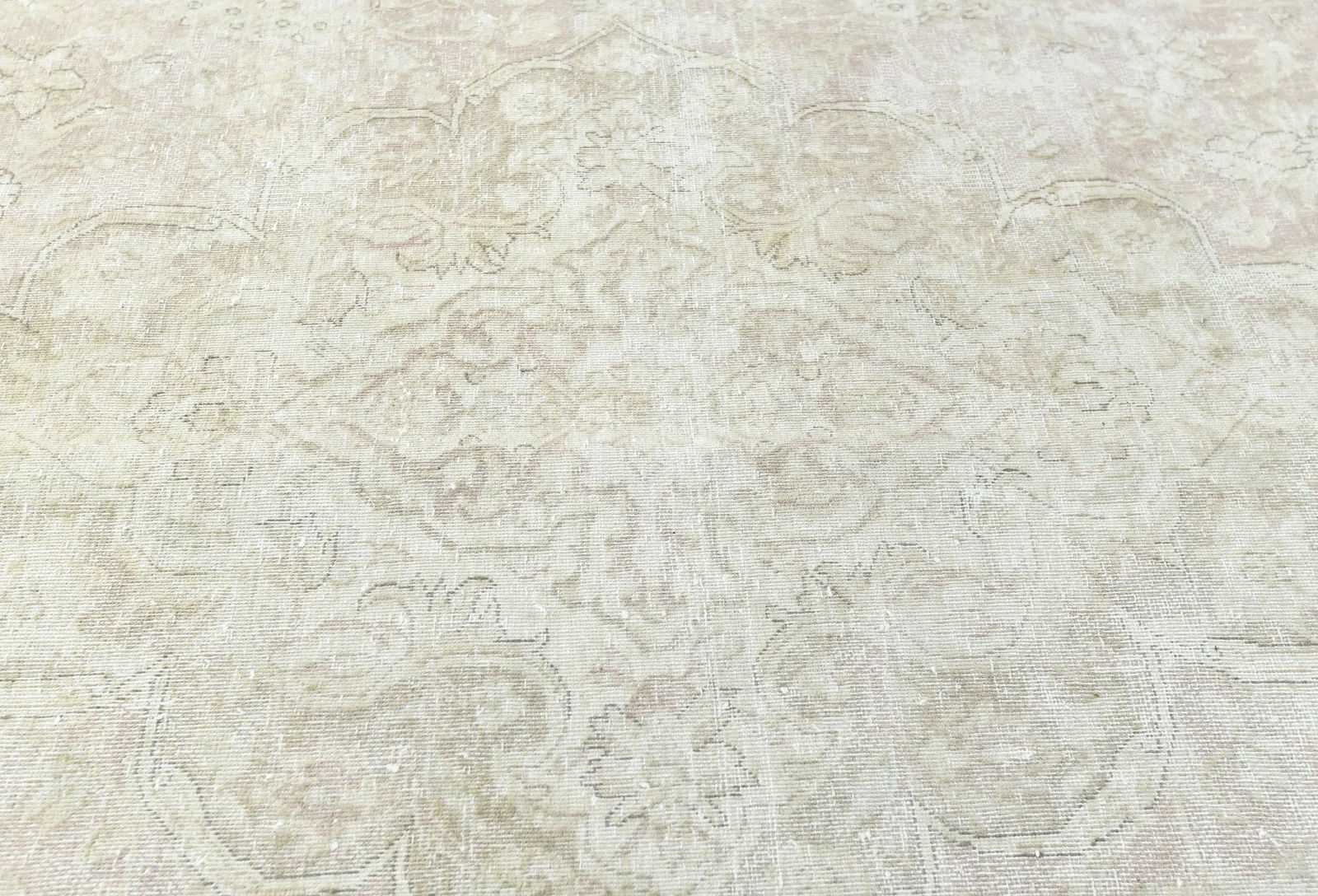 Antique Muted Brown Floral 8X11 Distressed Vintage Oriental Rug - 5