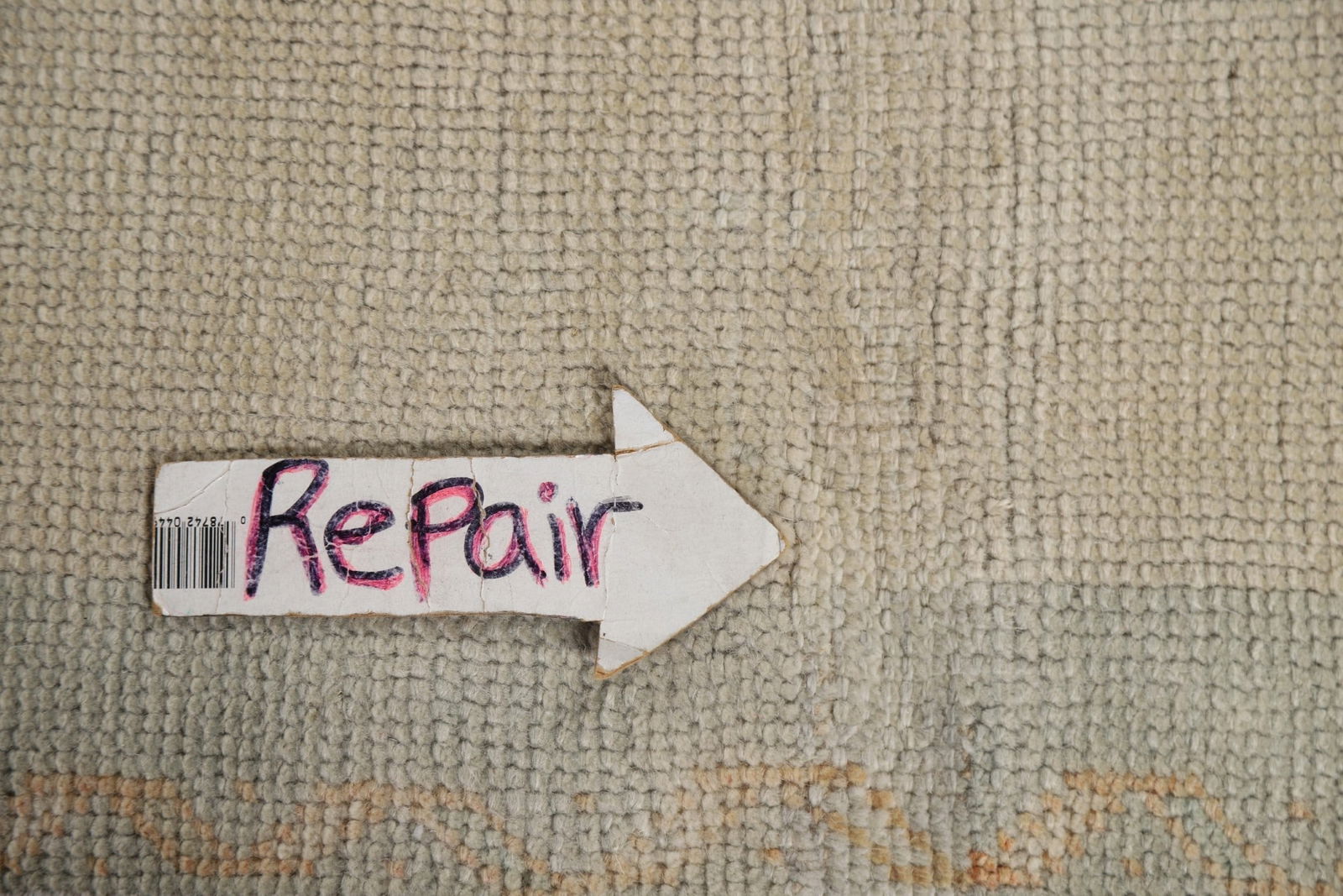 Antique Muted Turkish Oushak Runner Rug 3x36 - 14