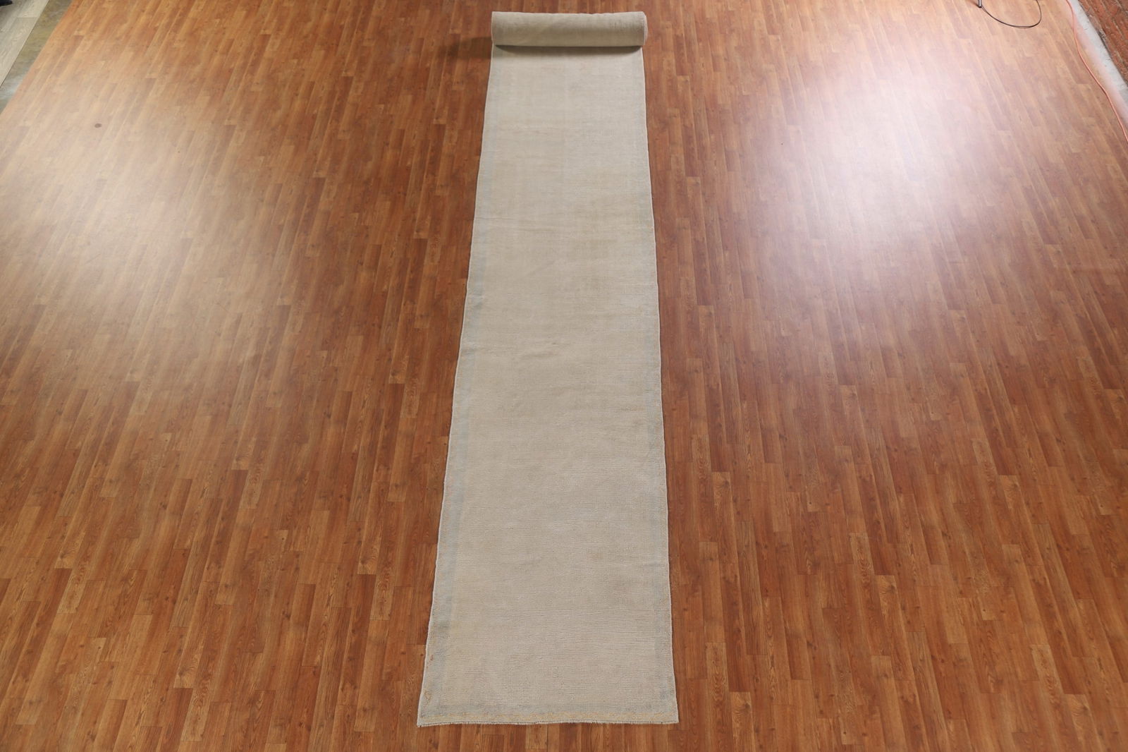 Antique Muted Turkish Oushak Runner Rug 3x36 - 20