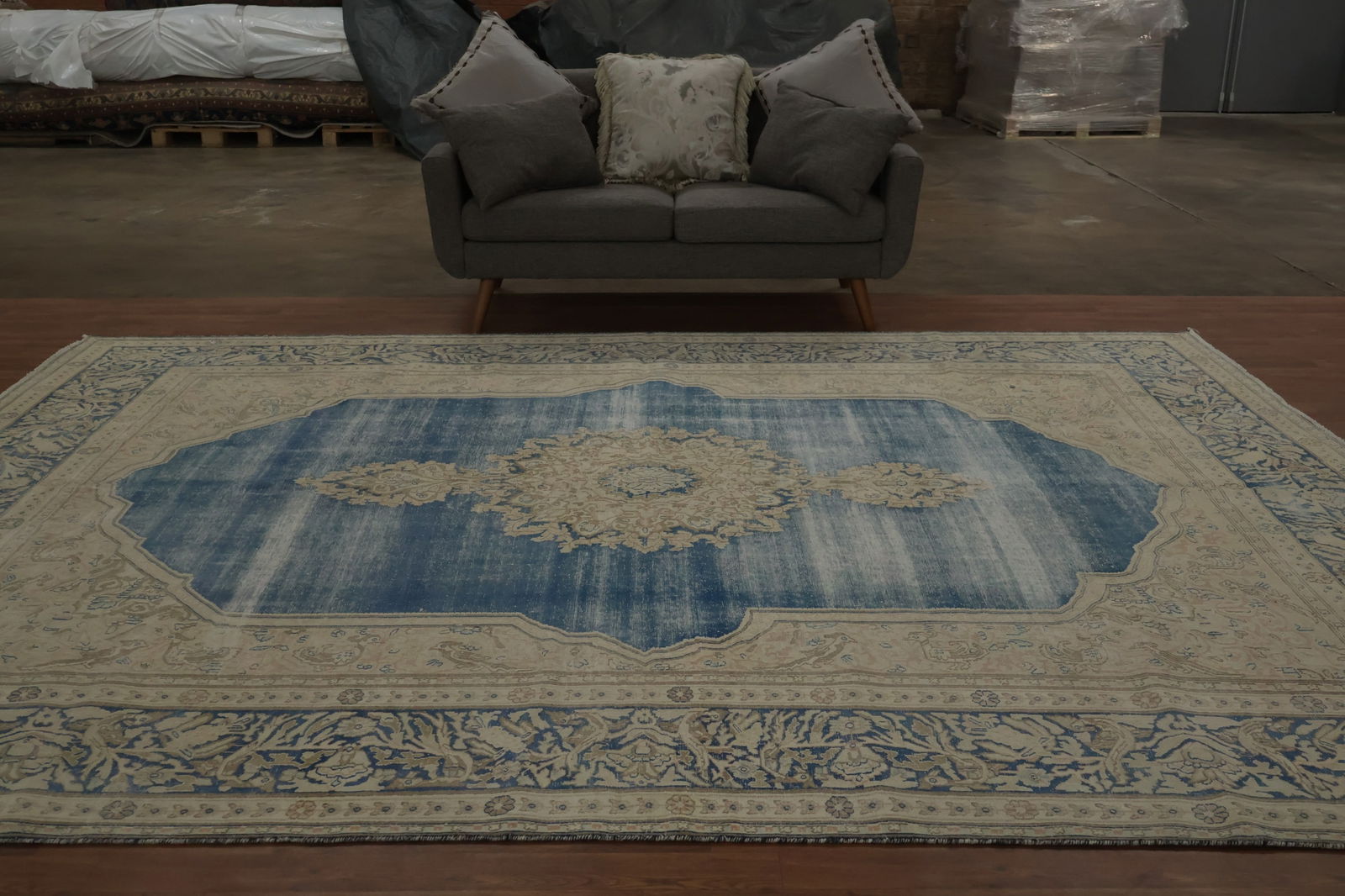 Vegetable Dye Antique Kerman Persian Area Rug 9x13 - 3