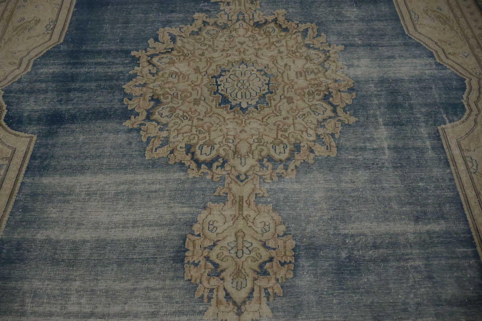 Vegetable Dye Antique Kerman Persian Area Rug 9x13 - 6