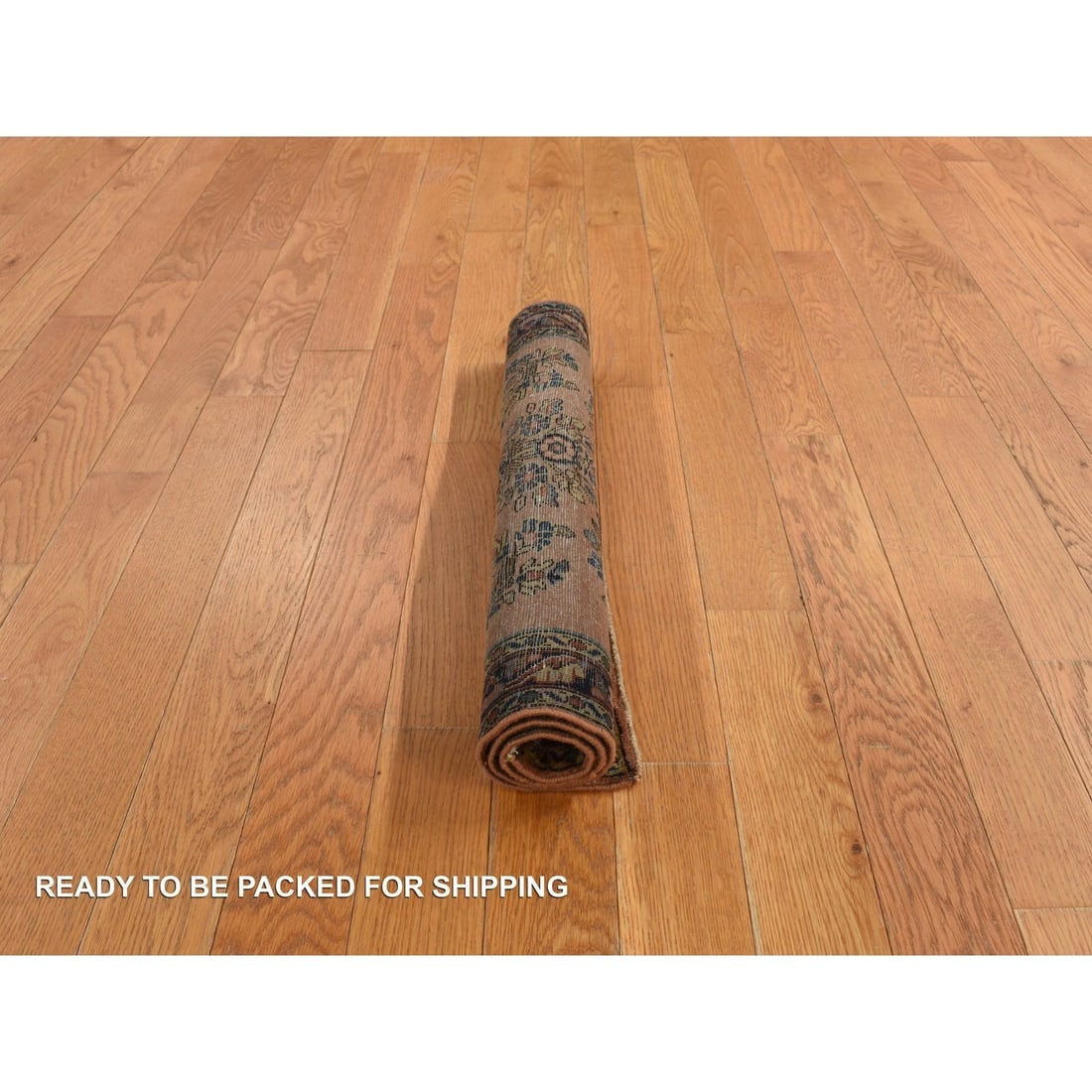 Red Antique Zoroastrian Sarouk Hand Knotted Pure Wool Mat Oriental Rug - 4