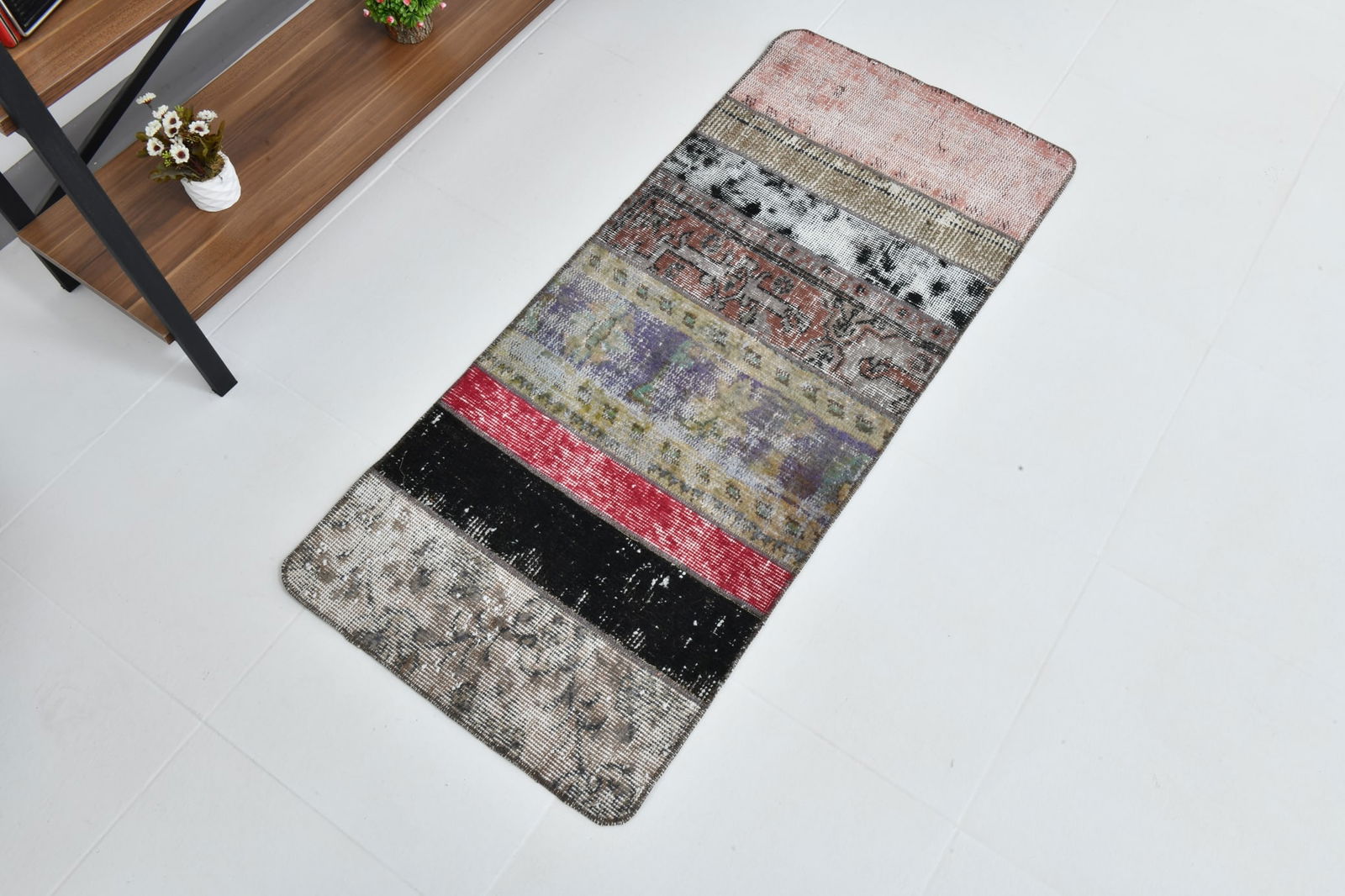 1'9'' x 4'1'' Turkish Vintage Runner Rug - 22655 - 7
