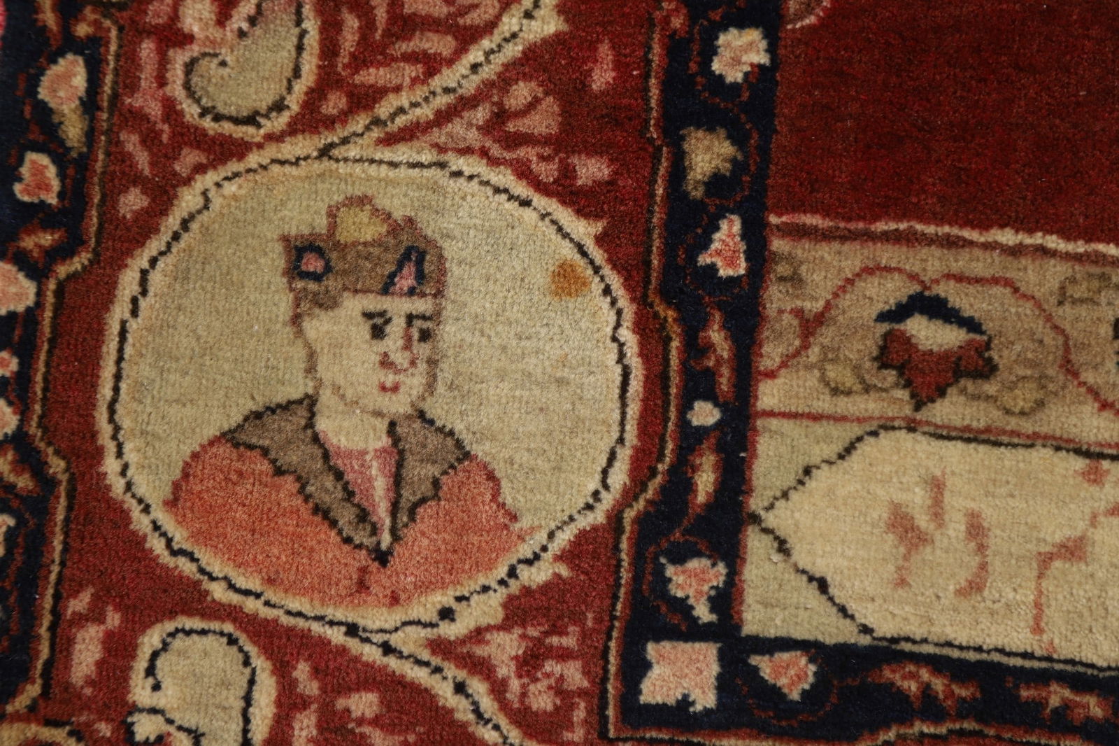 Pre-1900 Antique Vegetable Dye Isfahan Persian Rug 4x7 - 13