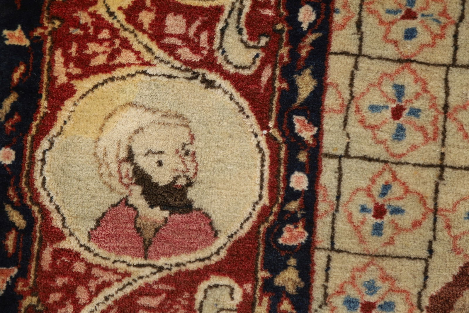 Pre-1900 Antique Vegetable Dye Isfahan Persian Rug 4x7 - 14