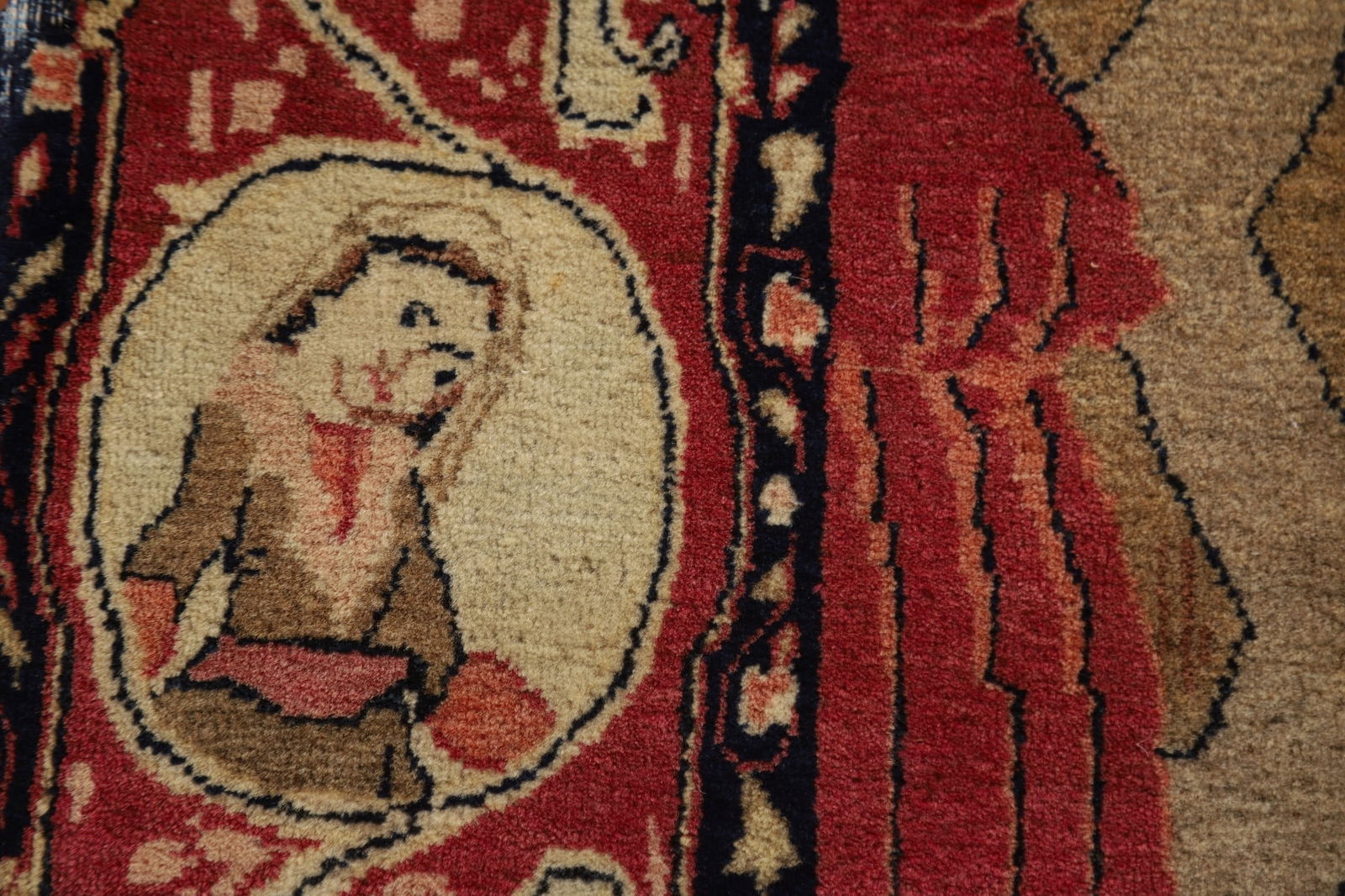 Pre-1900 Antique Vegetable Dye Isfahan Persian Rug 4x7 - 16