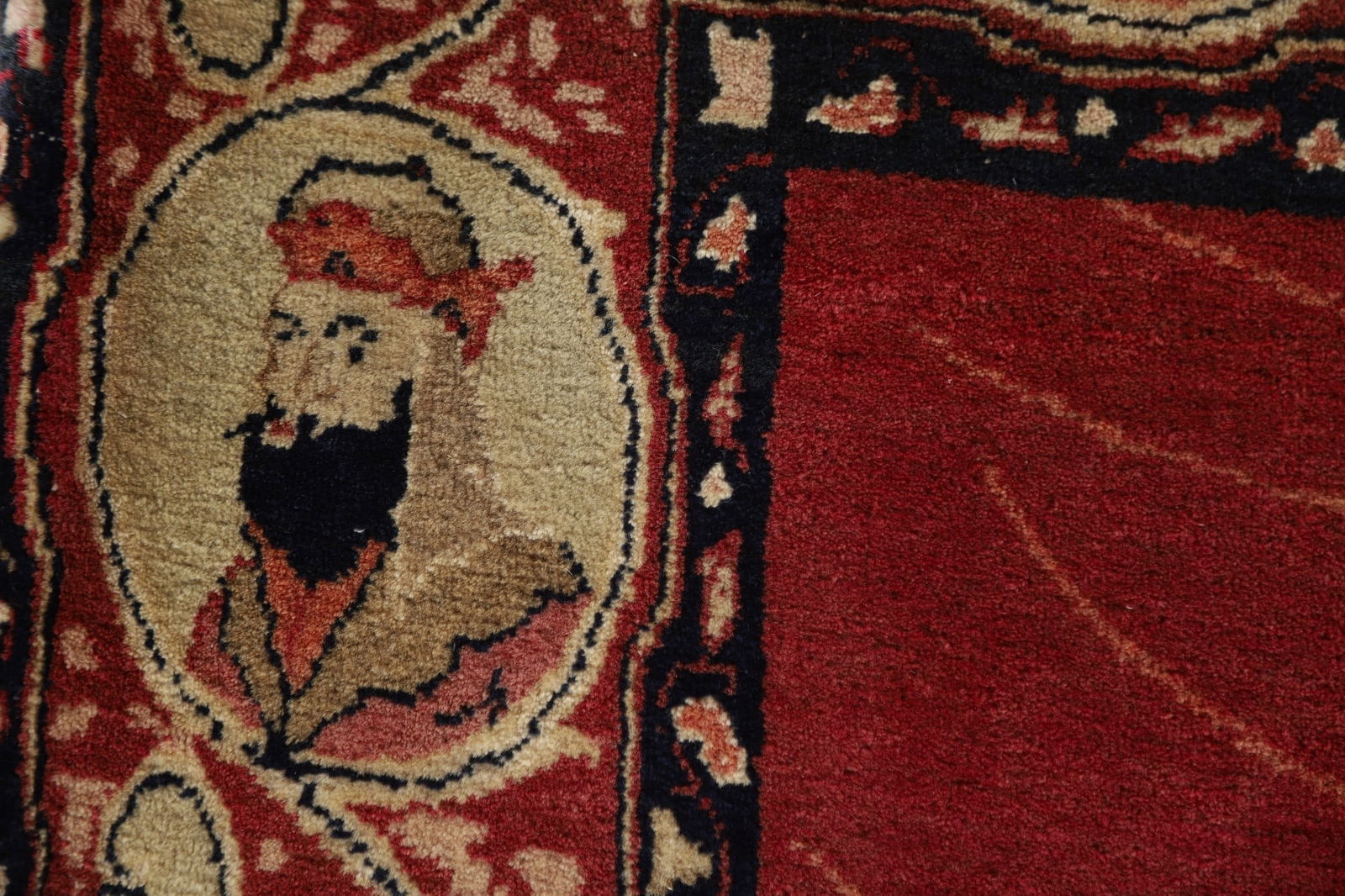 Pre-1900 Antique Vegetable Dye Isfahan Persian Rug 4x7 - 17