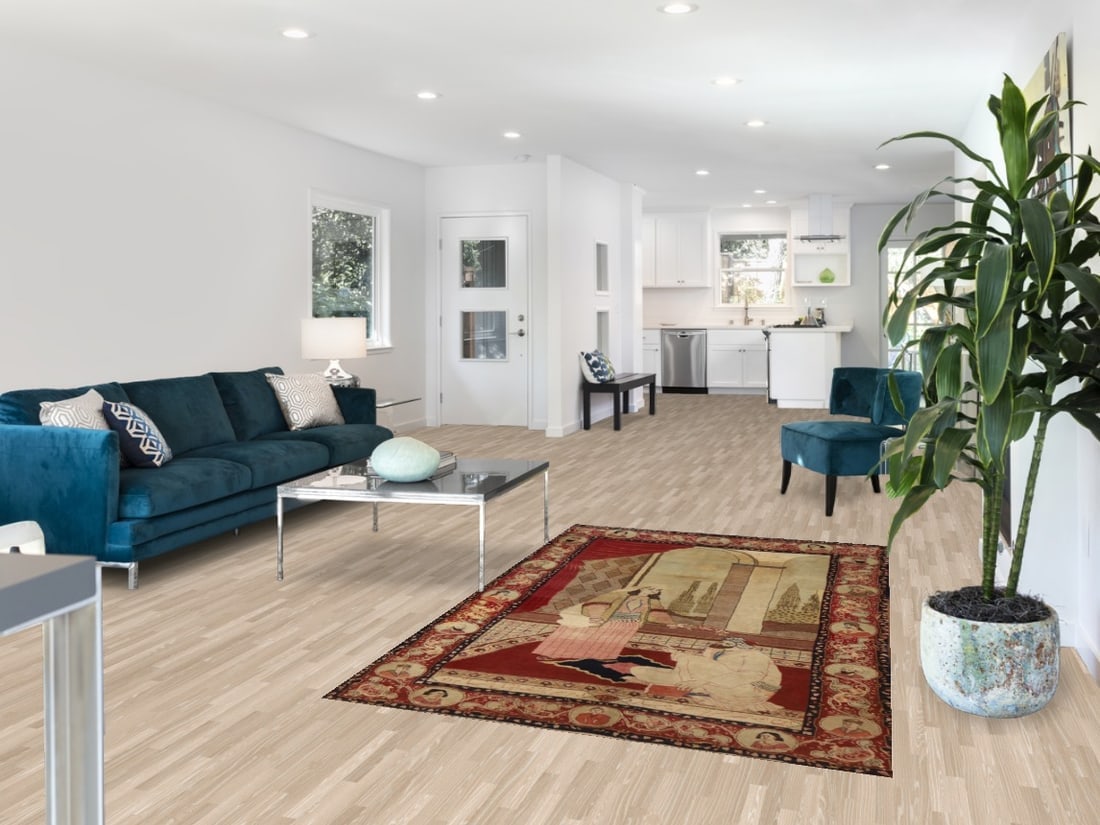 Pre-1900 Antique Vegetable Dye Isfahan Persian Rug 4x7 - 2