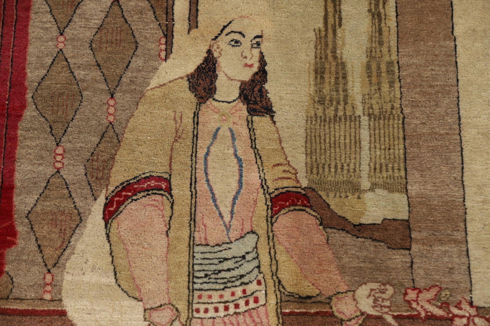 Pre-1900 Antique Vegetable Dye Isfahan Persian Rug 4x7 - 9