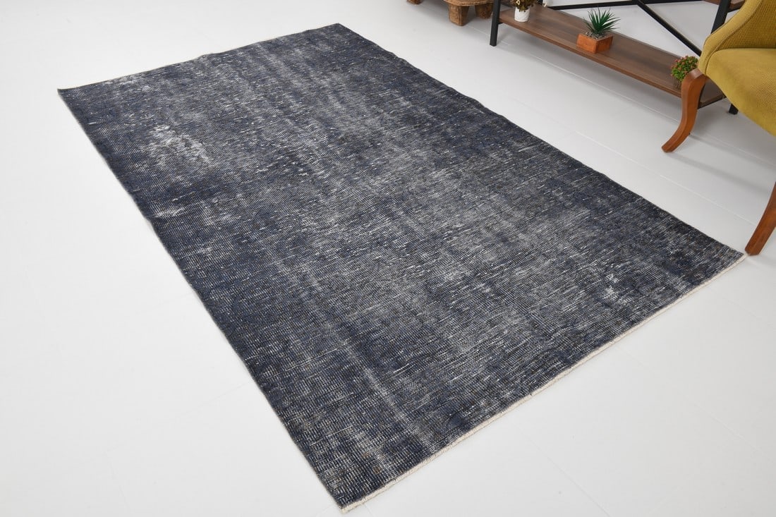 4'10'' x 7'11'' Handmade Vintage Wool Rug - 24778 - 5