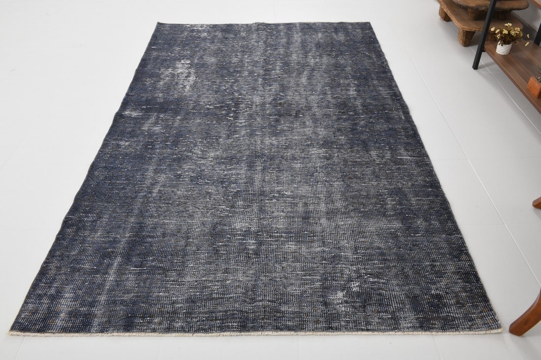 4'10'' x 7'11'' Handmade Vintage Wool Rug - 24778 - 6