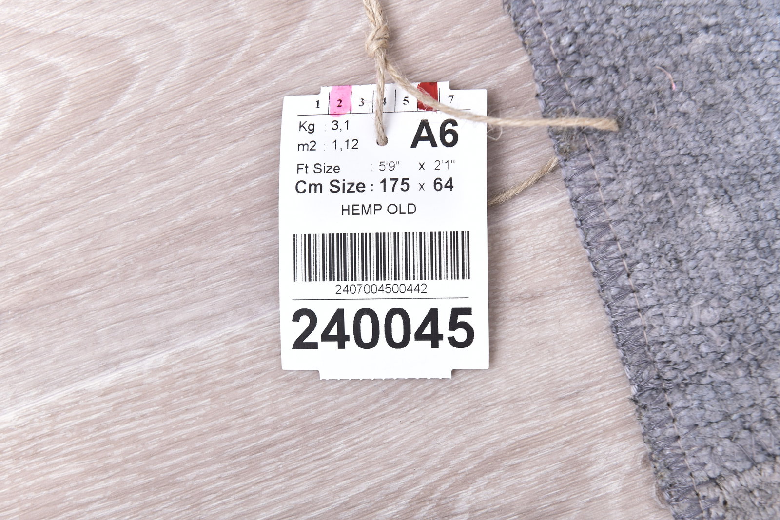 2'1'' x 5'8'' Turkish Vintage Hemp Rug - 240045 - 13