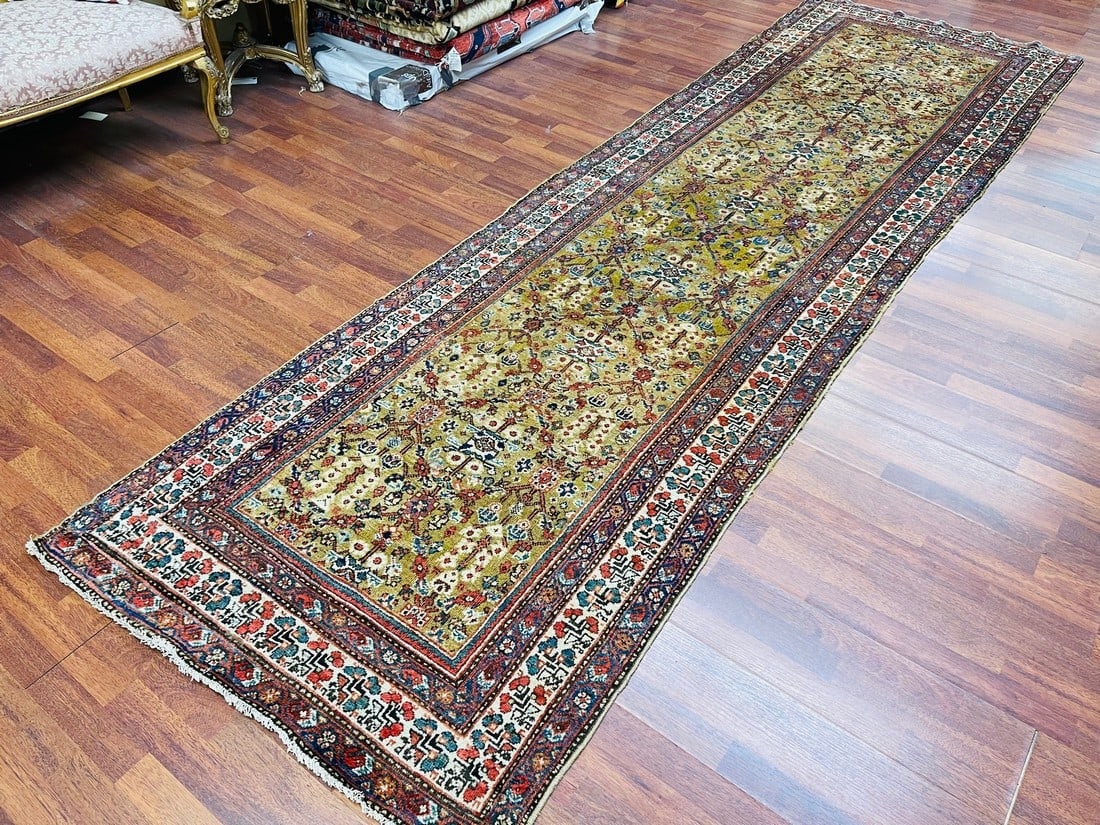 Antique Persian Camel Hair Northwest Runner -4346 - 2