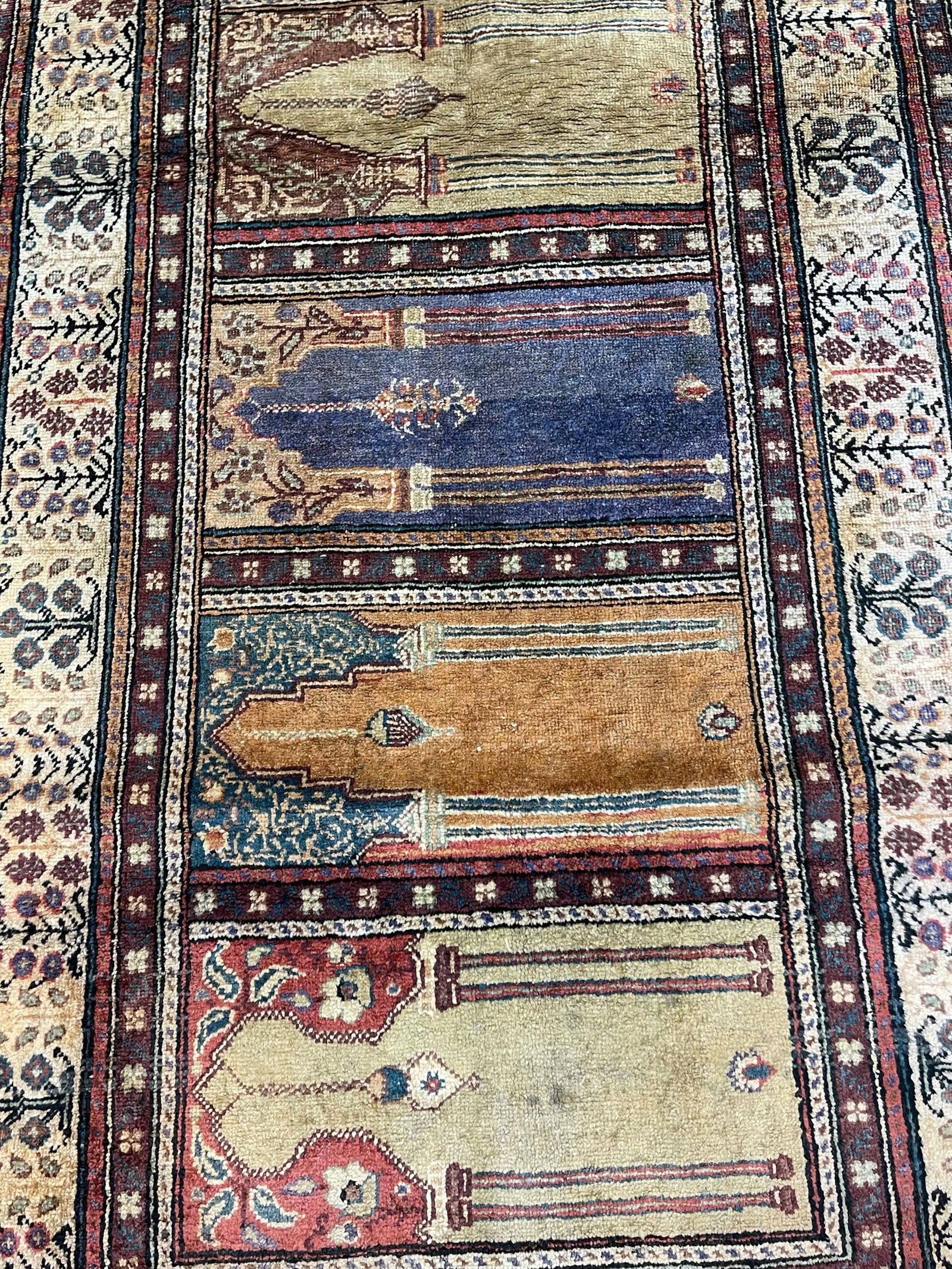 Antique Turkish Saf Silk Kaysari Rug-4946 - 3
