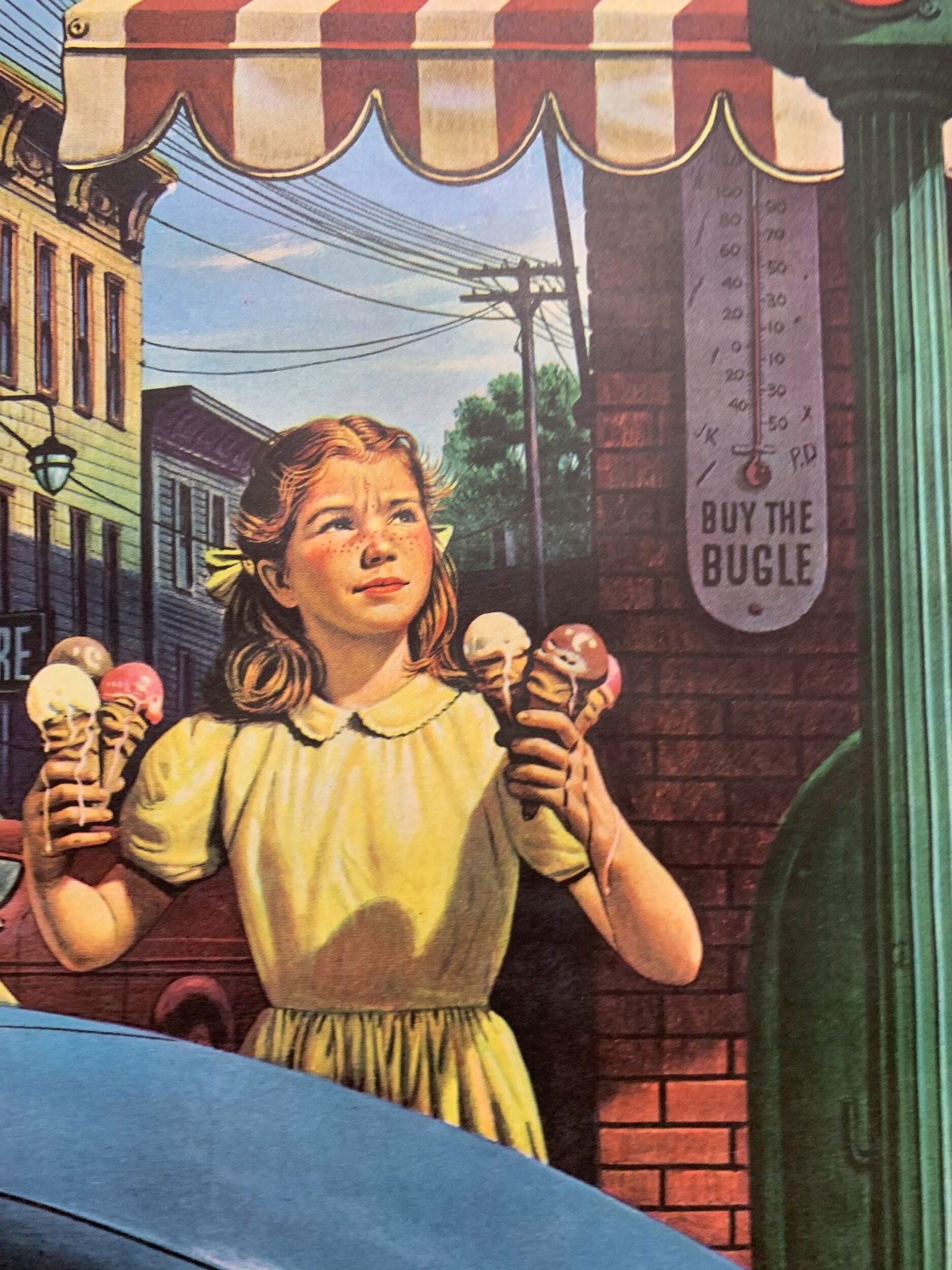 22x28 1944 Newstand Poster Saturday Evening Post - Art By Stevan Dohanos dripping Cones - 4