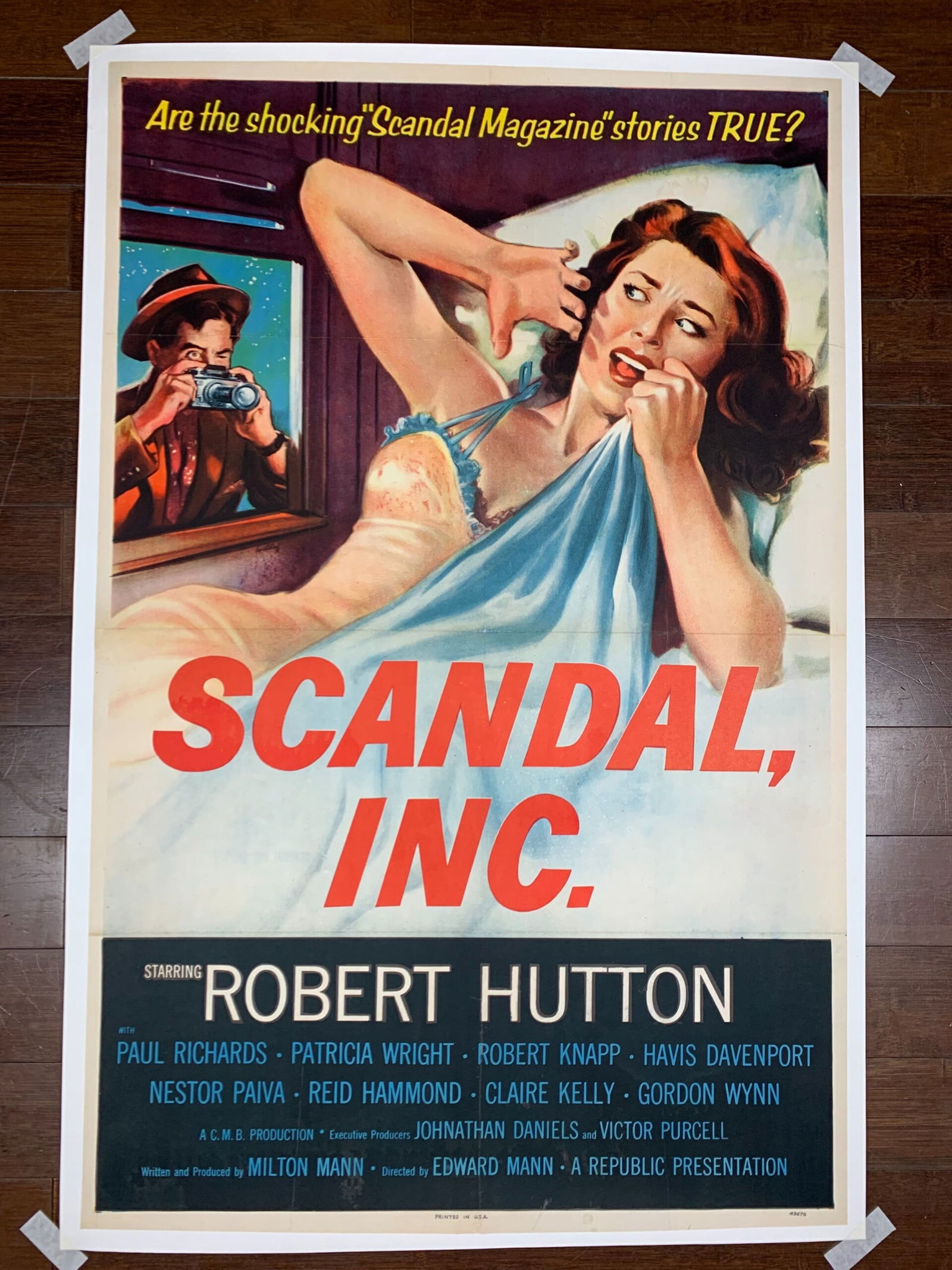 Scandal Inc. - Robert Hutton (1956) One Sheet Movie Poster LB (1 of 6)