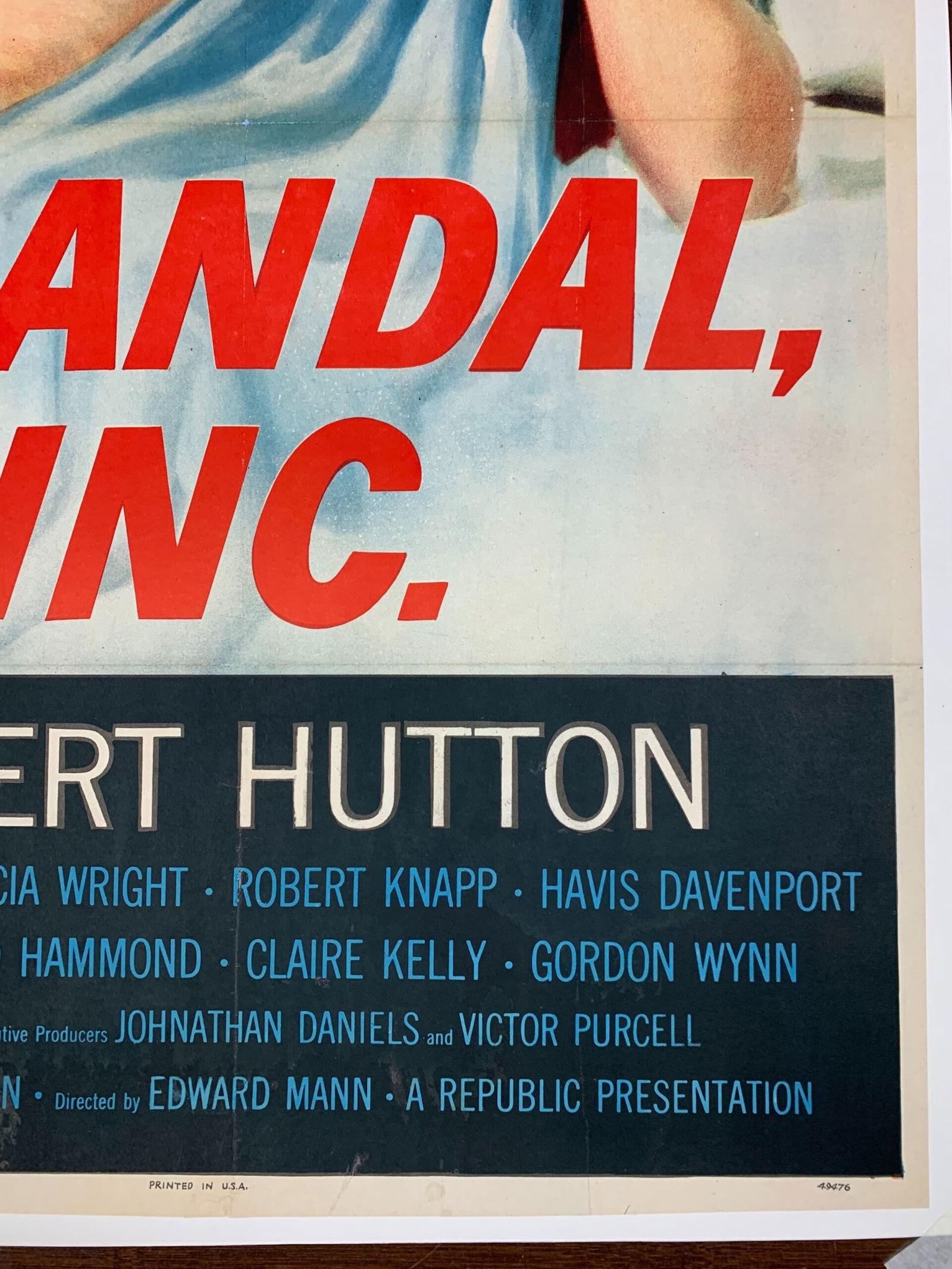 Scandal Inc. - Robert Hutton (1956) One Sheet Movie Poster LB - 5