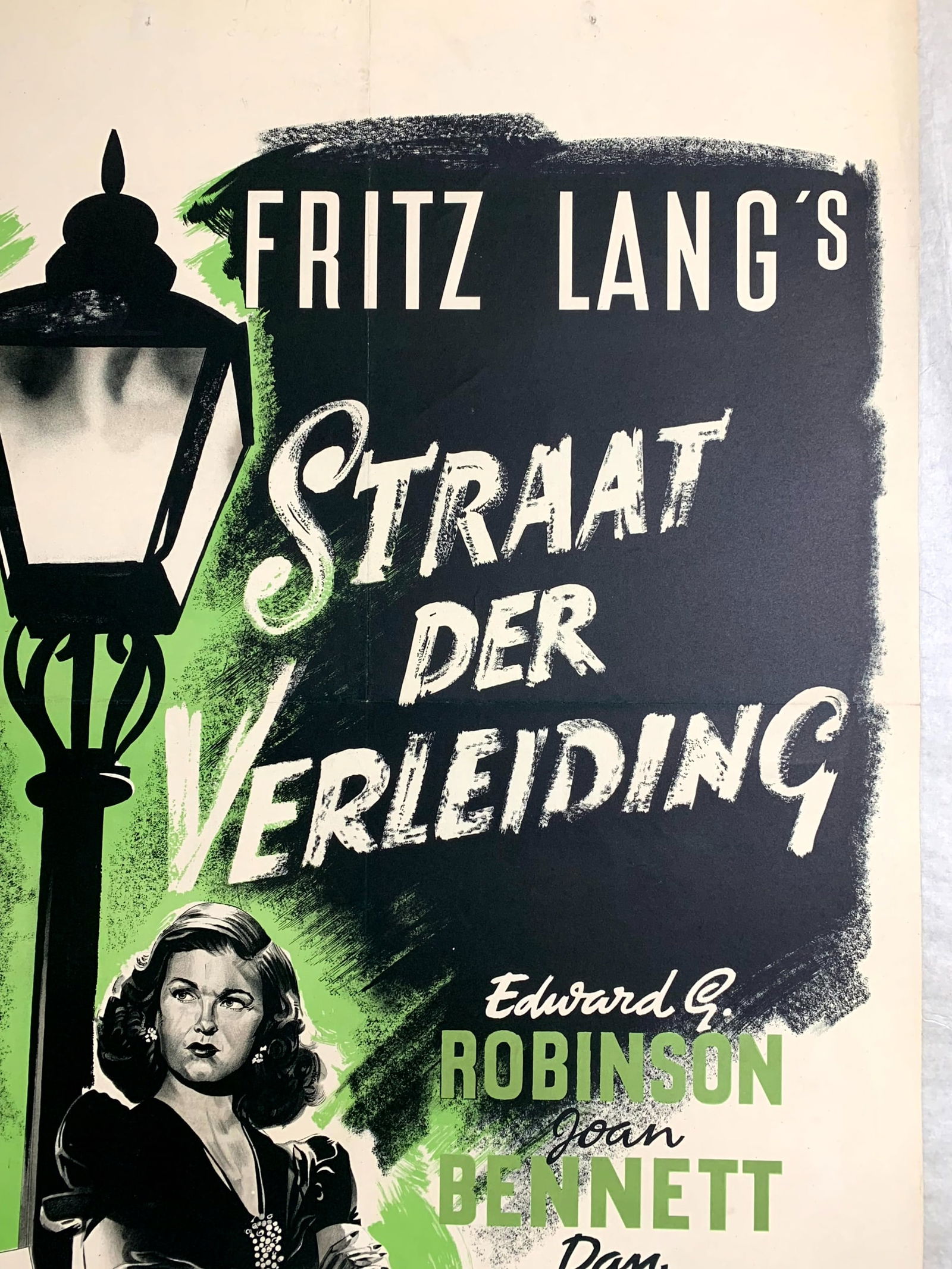 Scarlet Street aka Straat der Vereiding - Dir. Fritz Lang (1950) 21.6x3.11 Dutch Movie Poster - 3