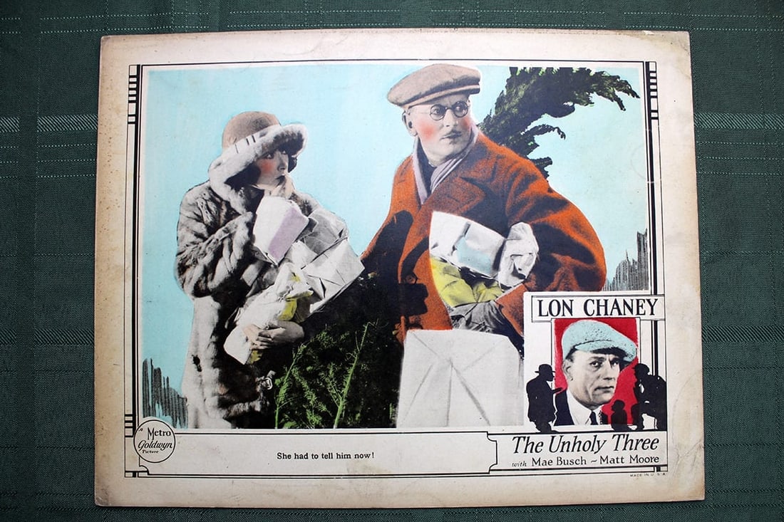 The Unholy Three (USA, 1925) Movie Lobby Cards - Rare! 1925 Originals (2) - 2