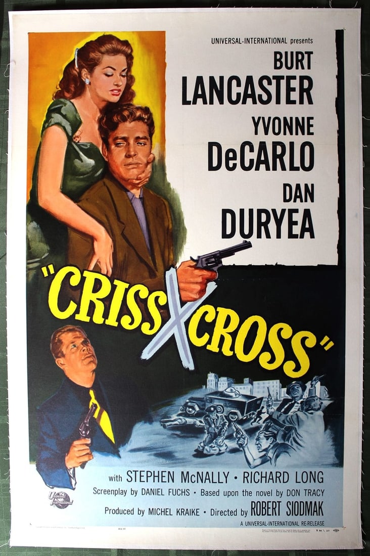 Criss Cross - Burt Lancaster (r.1958) US One Sheet Movie Poster LB - 2