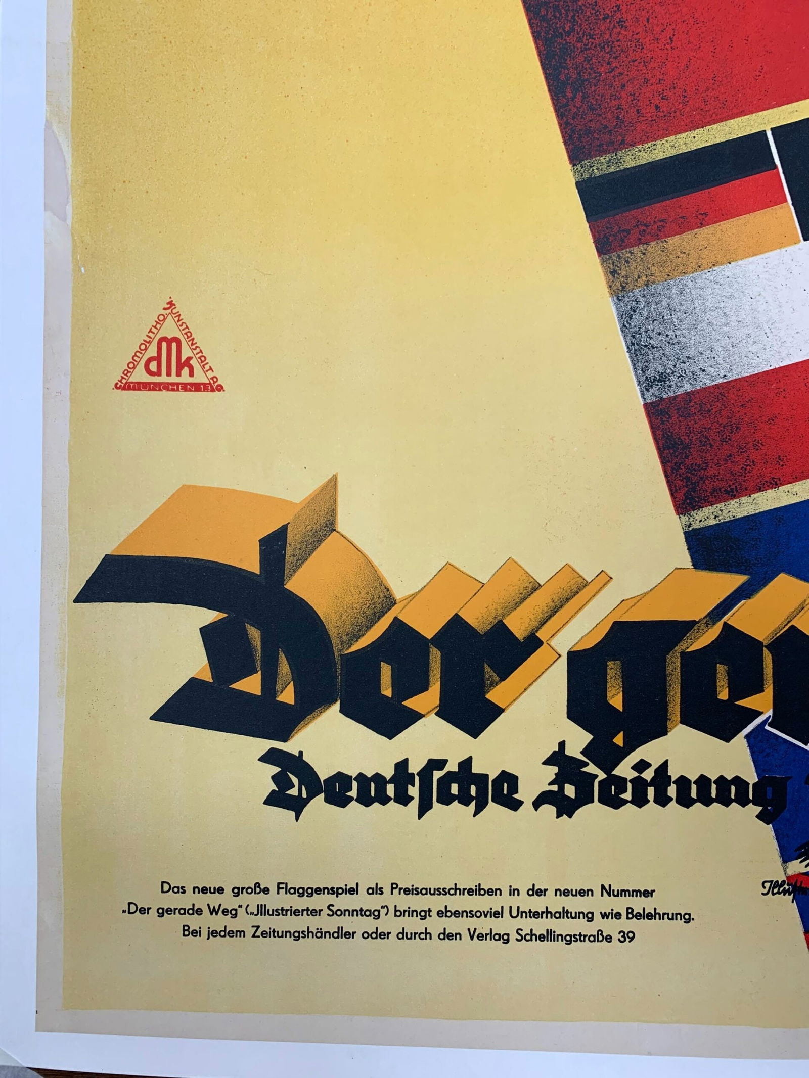 Der Gerade Weg - Art By Engel Hardt (1931) 33x48 German Newpaper Poster LB - 3