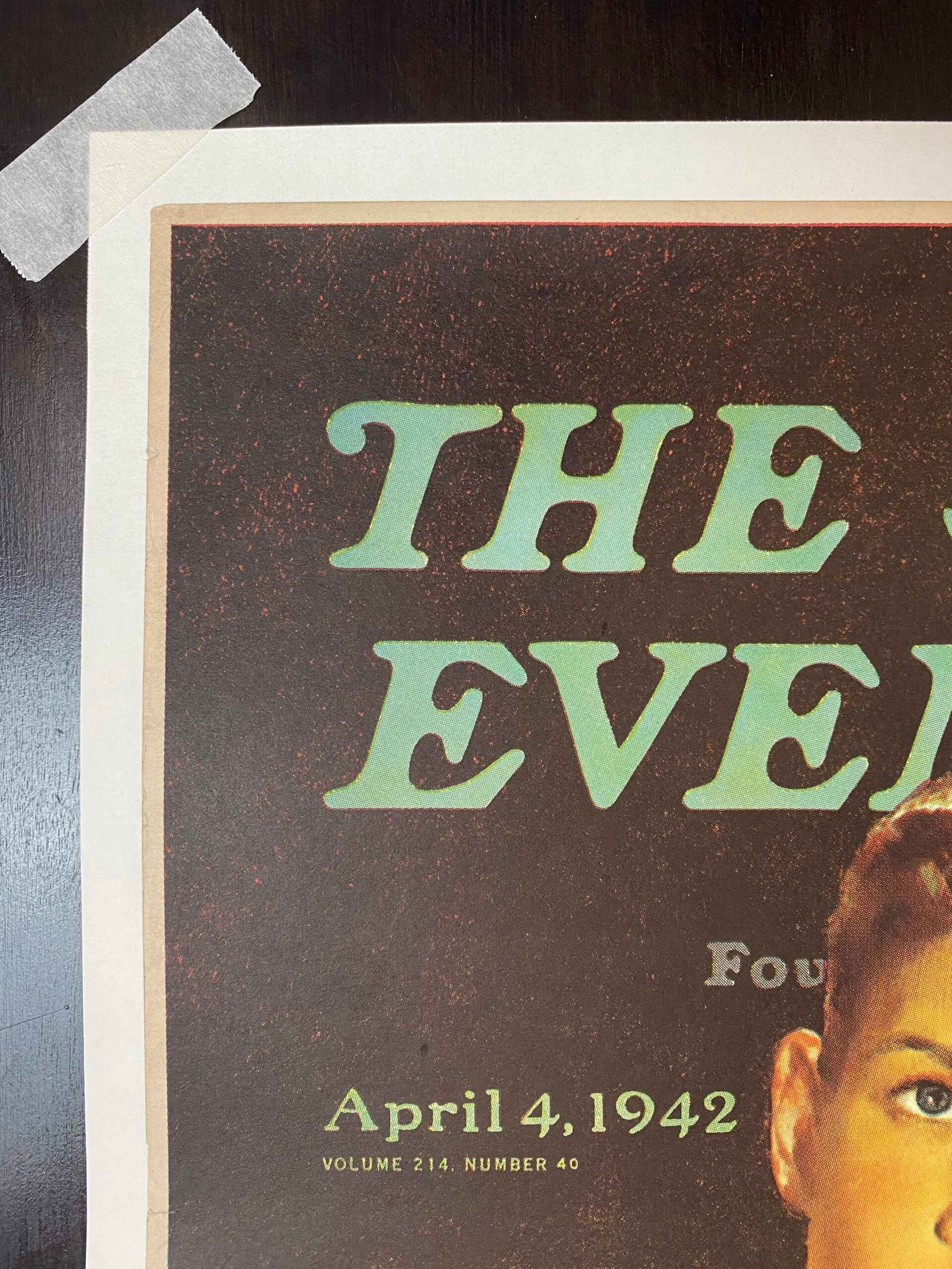 21x27 1942 Newstand Poster Saturday Evening Post - Art By Douglass Crockwell movie Date LB - 5