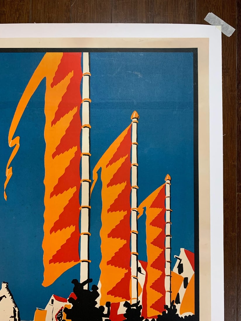 Lustrum Delftsch Studentencorpds - Art By Louis Kalff (1923) 25x40 Dutch Advertising Poster LB - 5