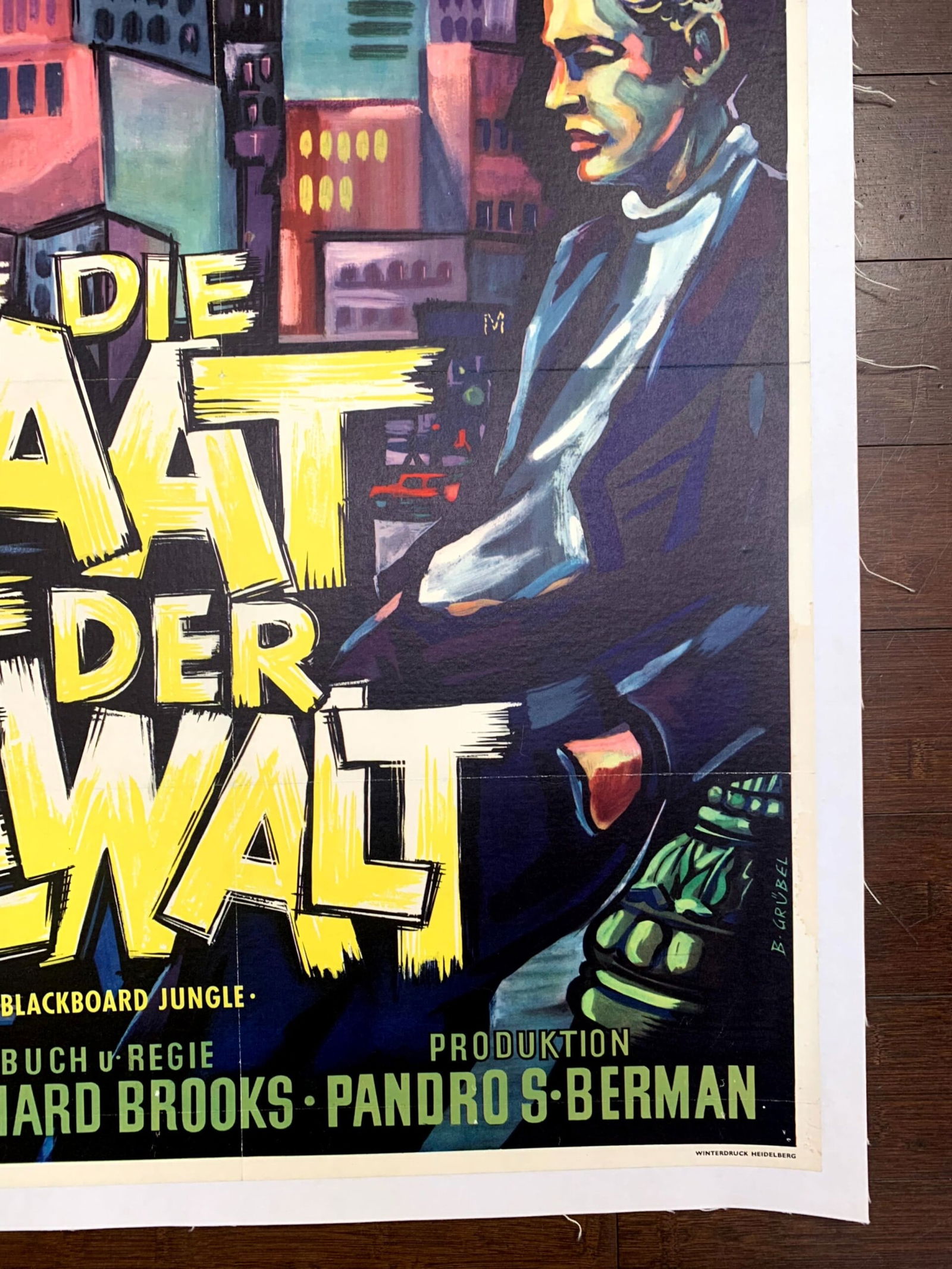 Blackboard Jungle - Glenn Ford (1955) German Movie Poster LB - 5