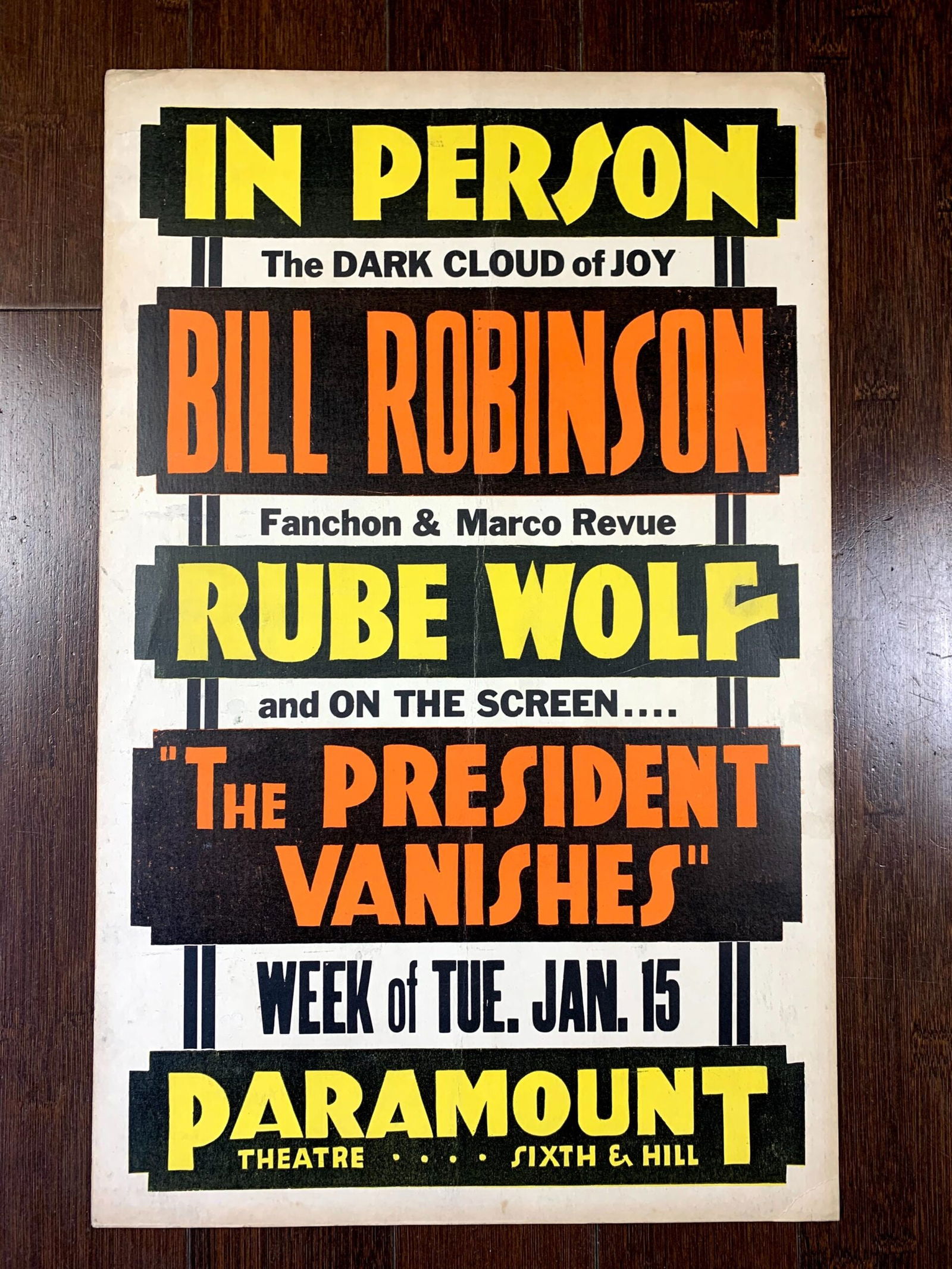 Mr. Bojangles - Bill Robinson (1935) 14x22 US Live Dance Performance & Movie Poster (1 of 3)