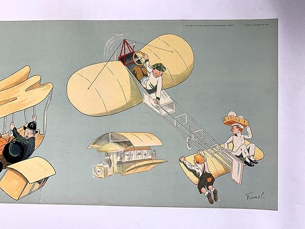 Sky Madness #1 - Art By Fernand Fernel (1910) 10.625x34.5 French Advertising Poster LB - 5