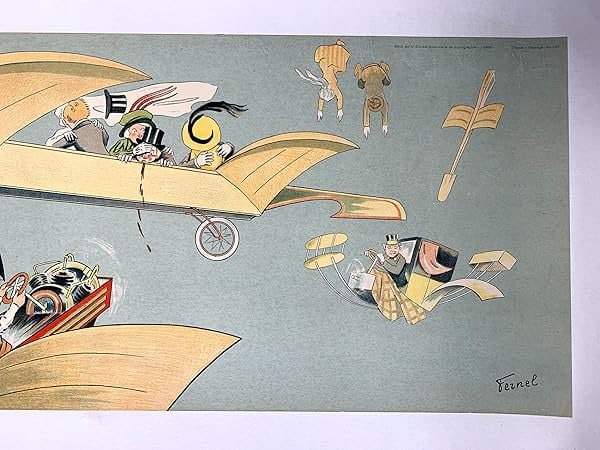 Sky Madness #2 - Art By Fernand Fernel (1910) 10.625x34.5 French Advertising Poster LB - 5