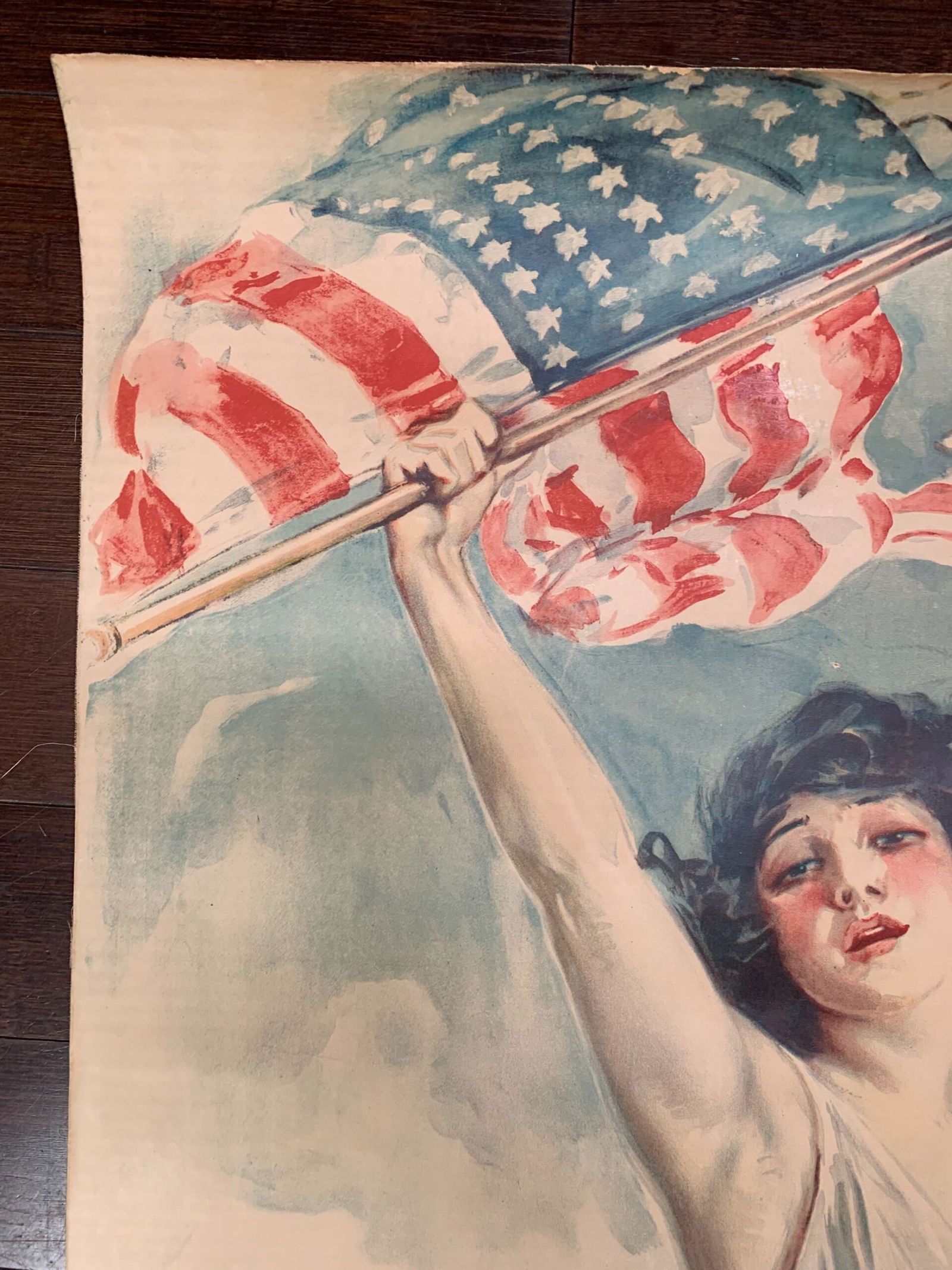 Fight or Buy Bonds - Art by Christy (1917) 29.75 x 39 US WWI Poster - 3